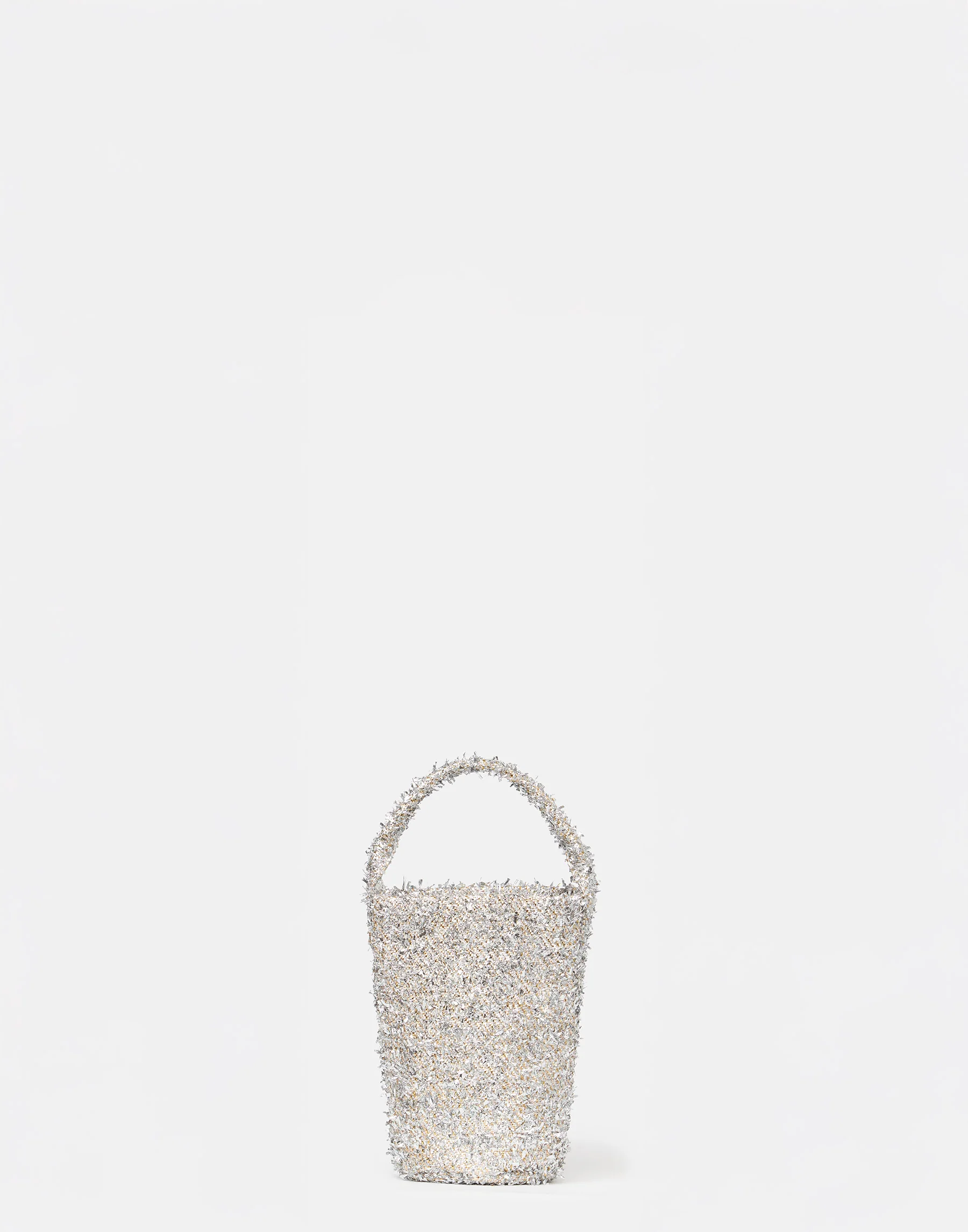 Silver & Gold Lametta Tube Bag - Image 4