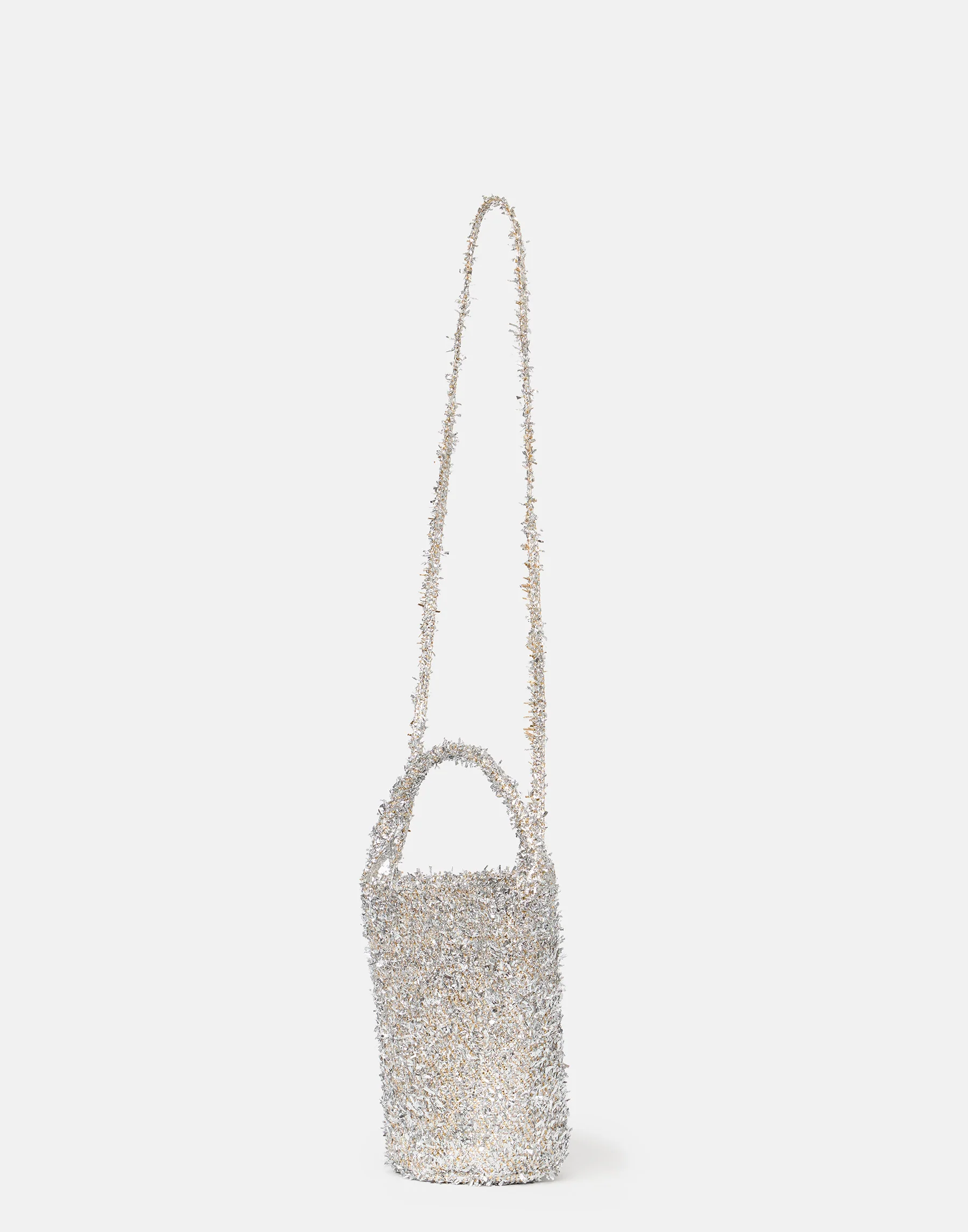 Silver & Gold Lametta Tube Bag - Image 5