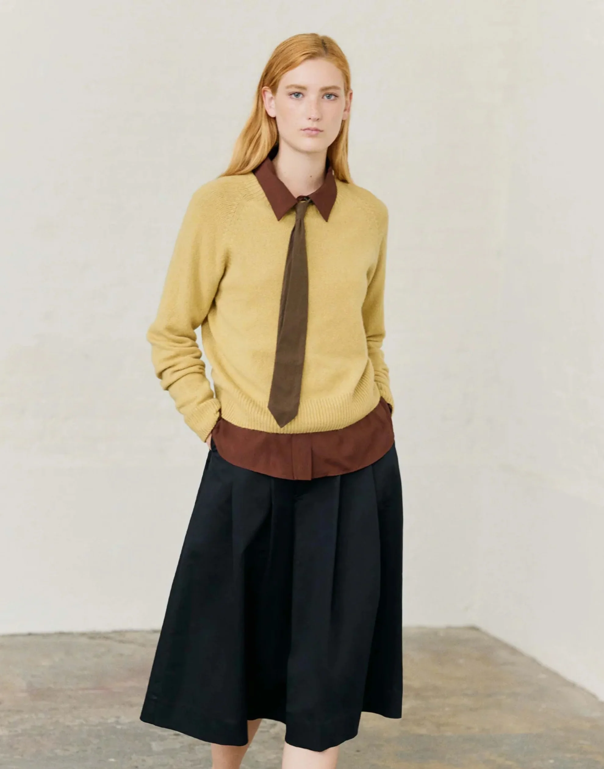 Chamomile Cashmere & Wool Classic Crew Pullover - Image 3