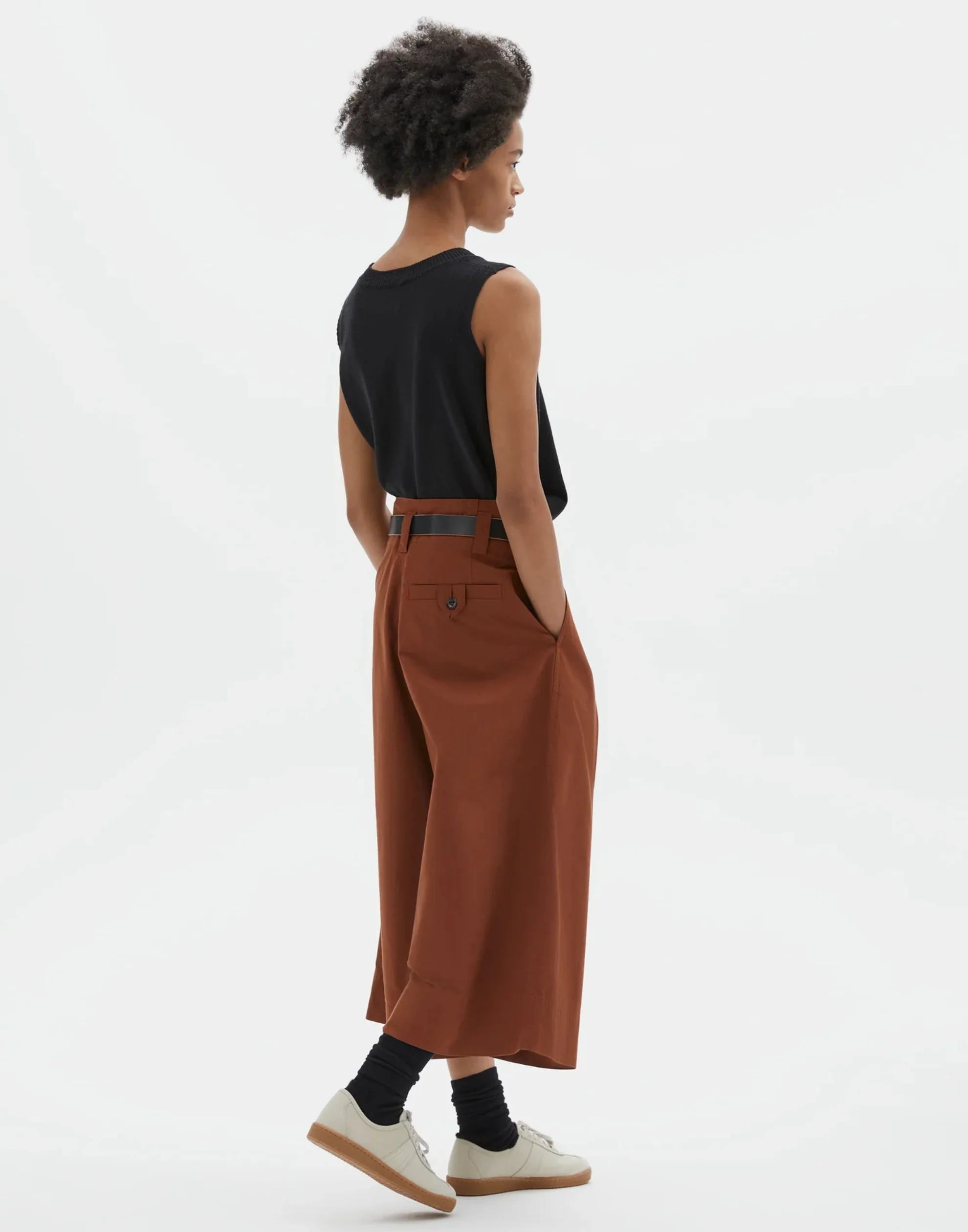 Clay Organic Cotton Wide Leg Culottes - Image 3