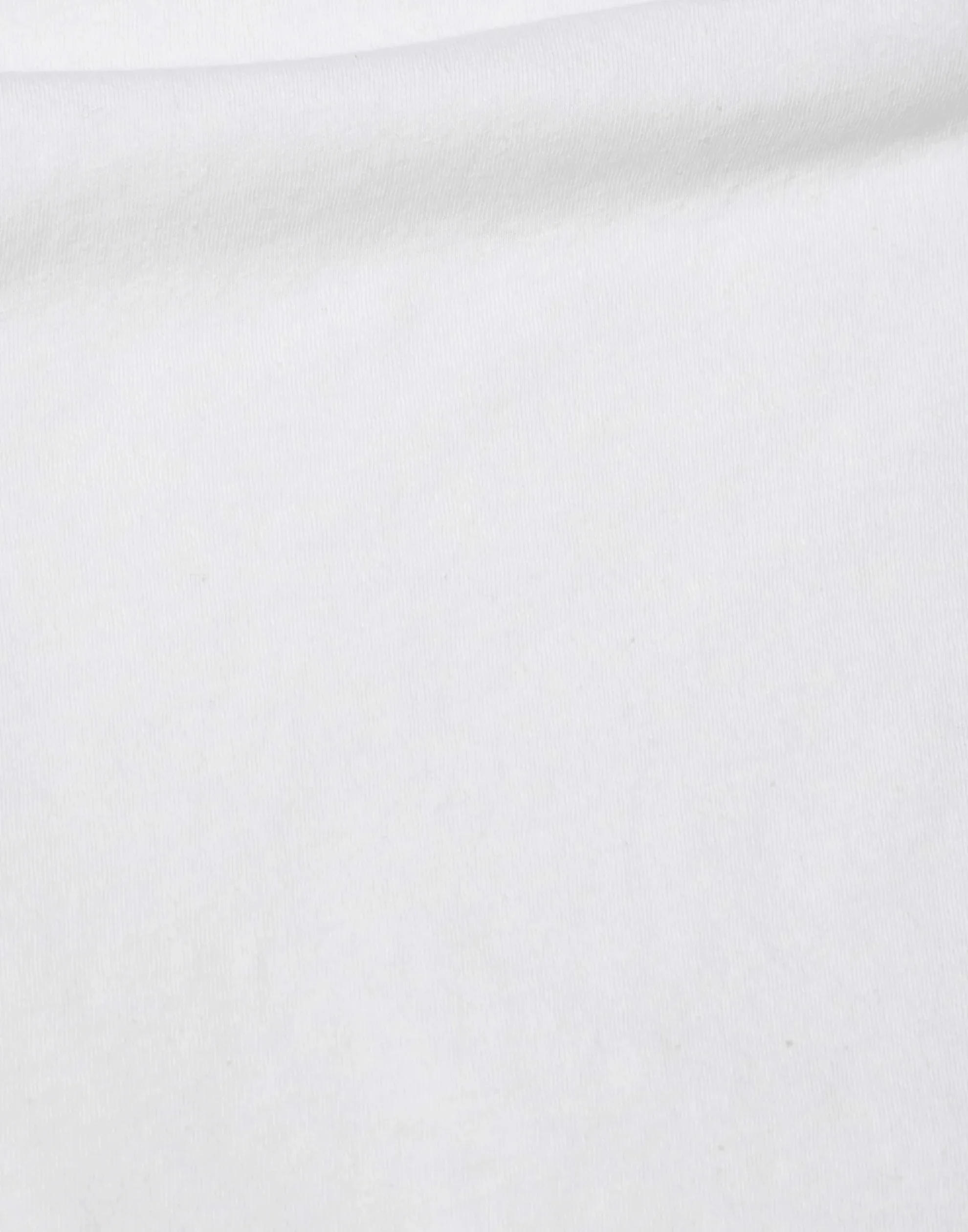 White Cotton & Linen Simple T-Shirt - Image 5