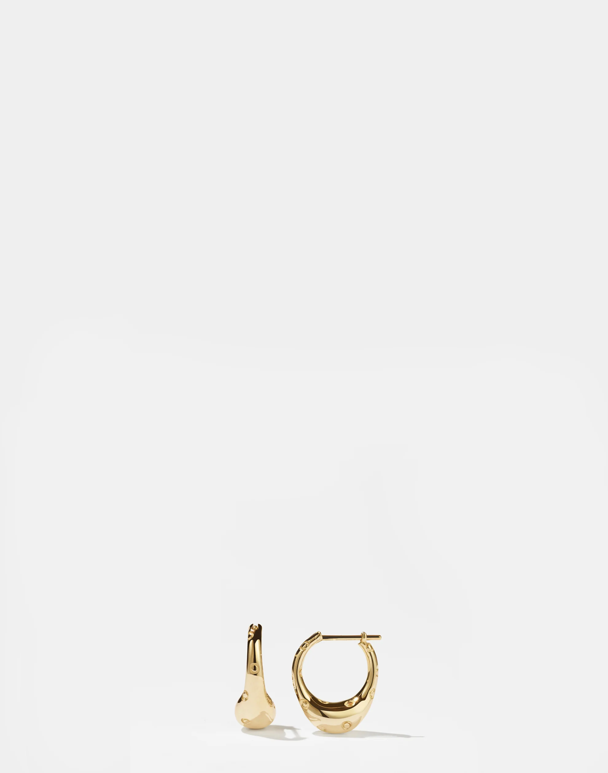 Gold Plated Small Strawberry Hoop Earrings