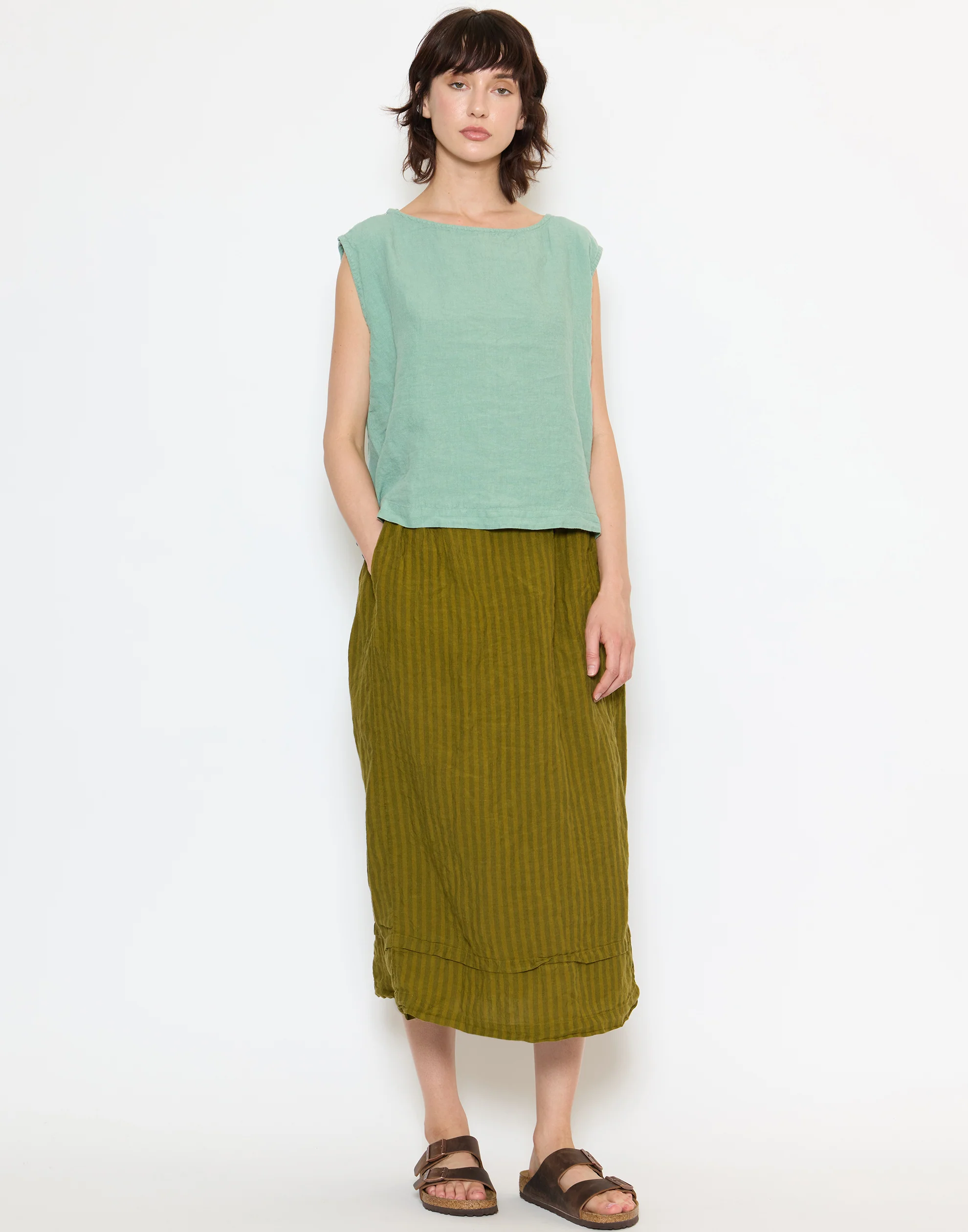 Duck Egg Light Linen Anna Top - Image 3