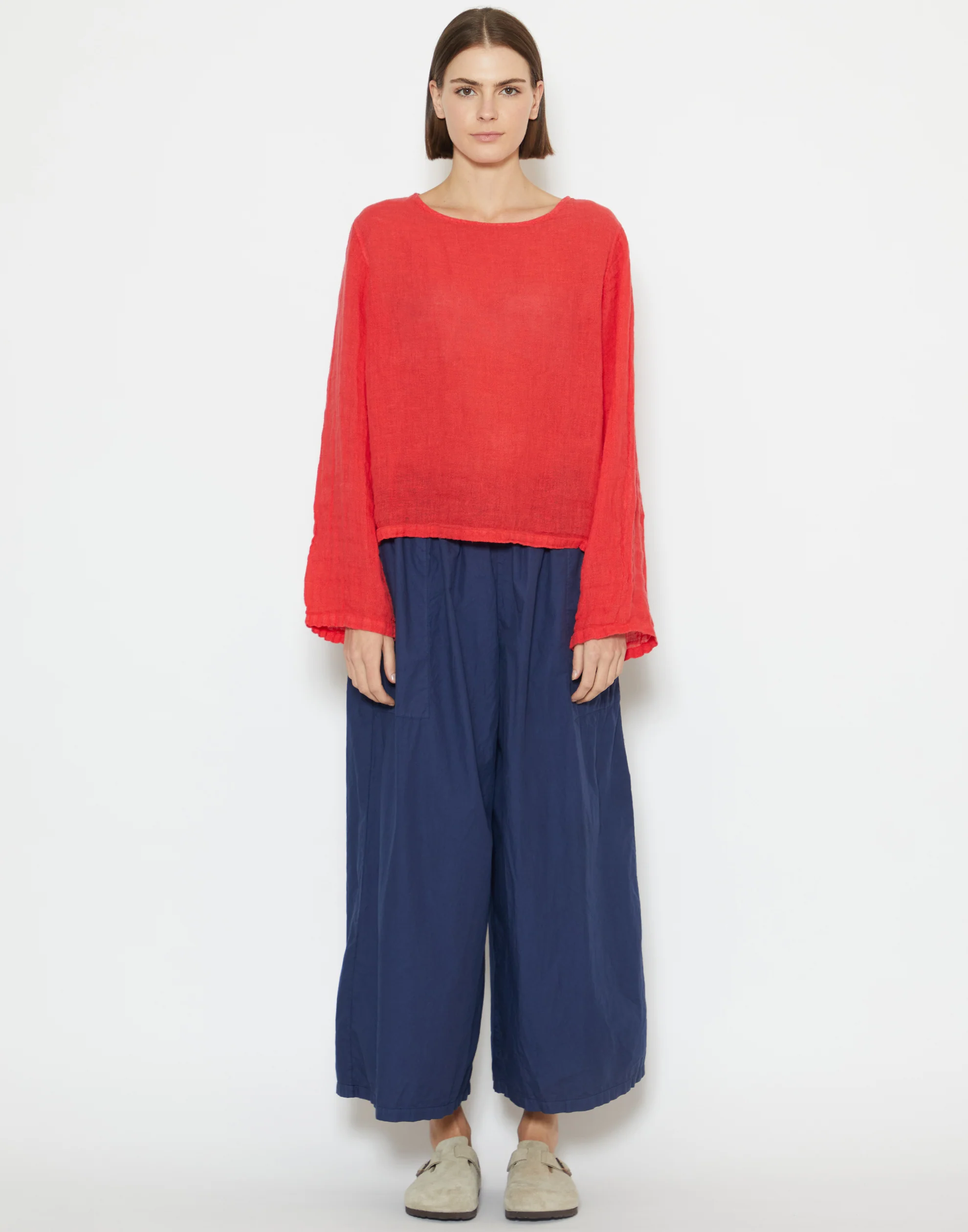 Protea Red Linen Gauze Lilly Top - Image 5