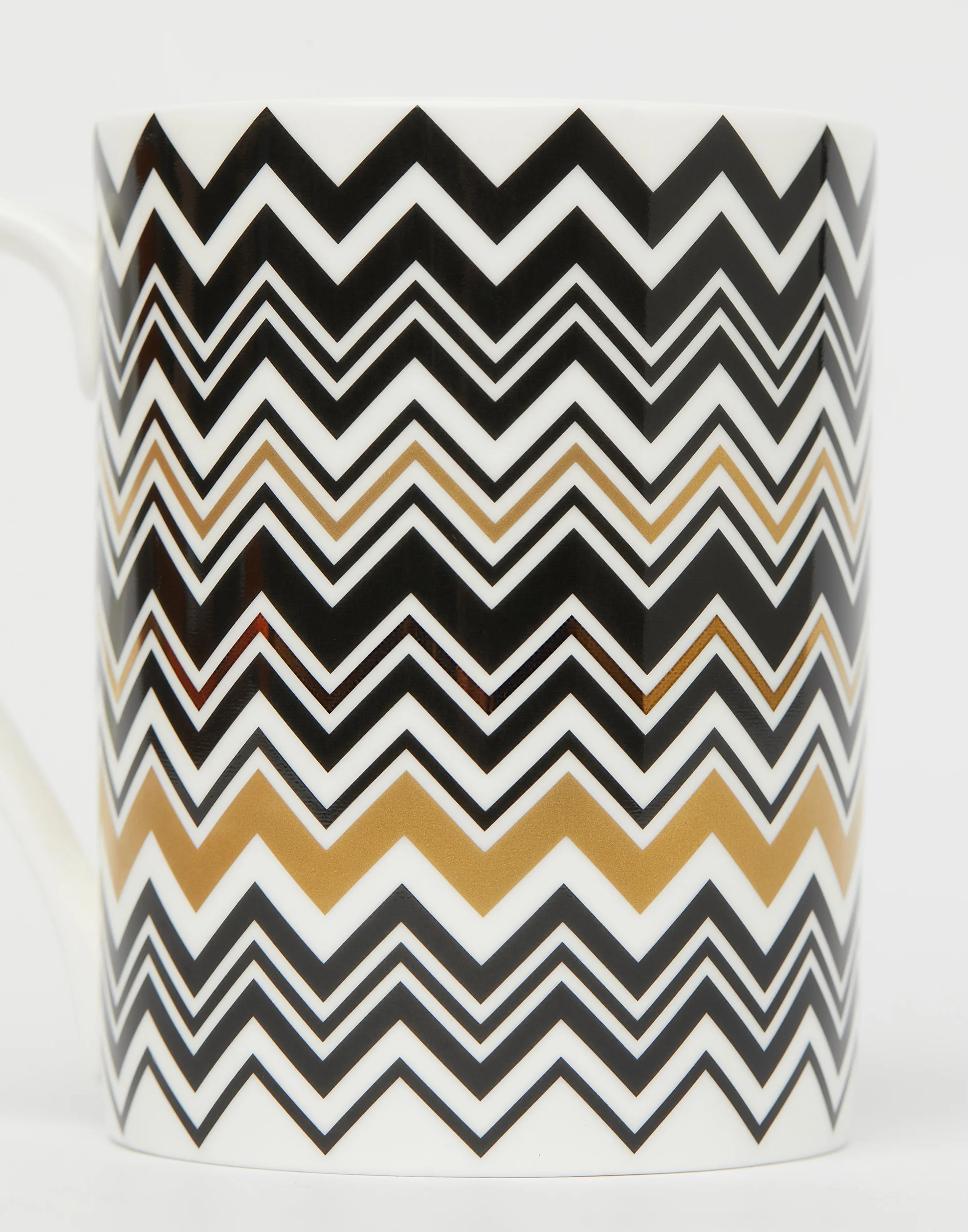 Gold Zig Zag Porcelain Mug - Image 4