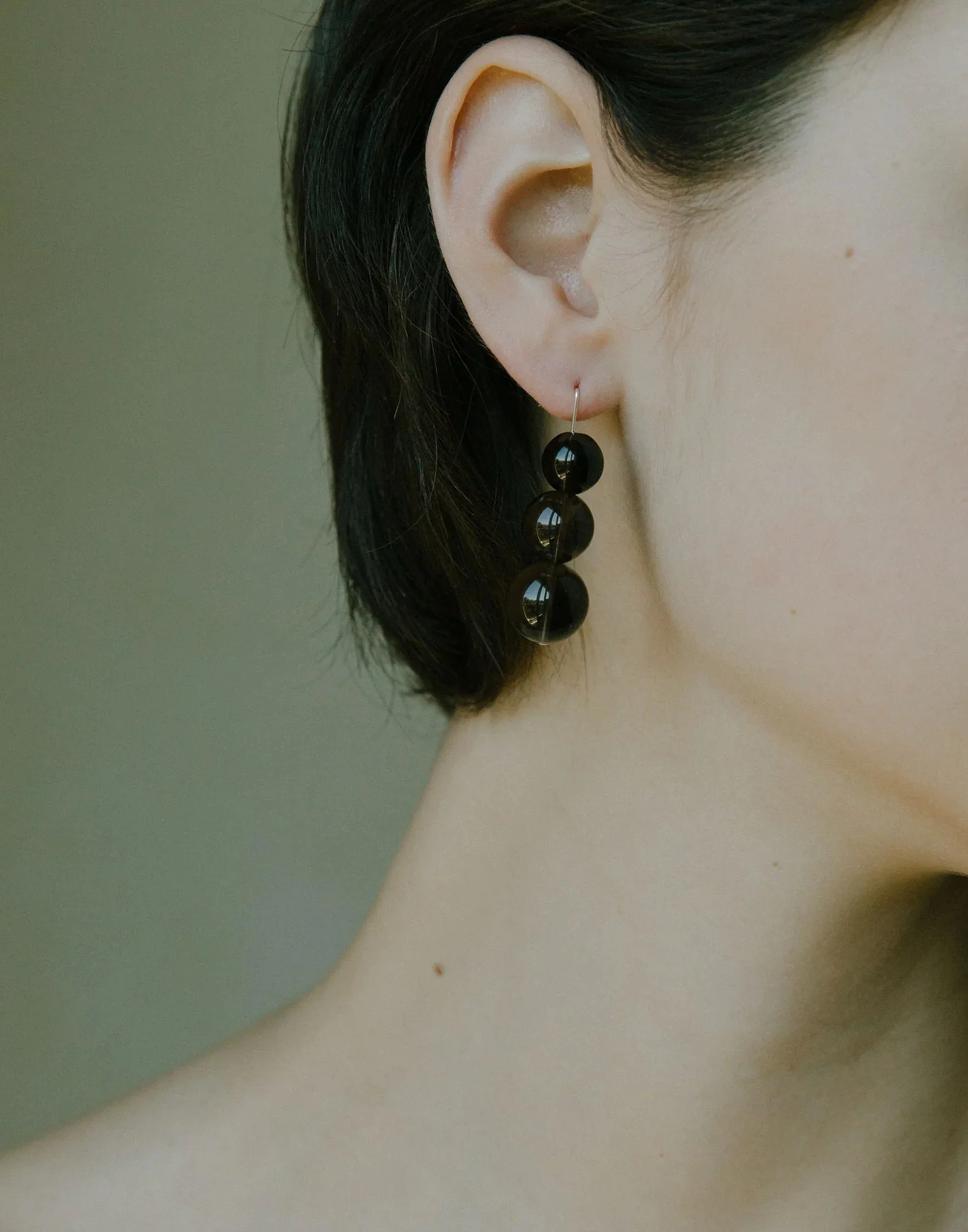 Smokey Quartz & Silver Quinn Earrings - Image 3