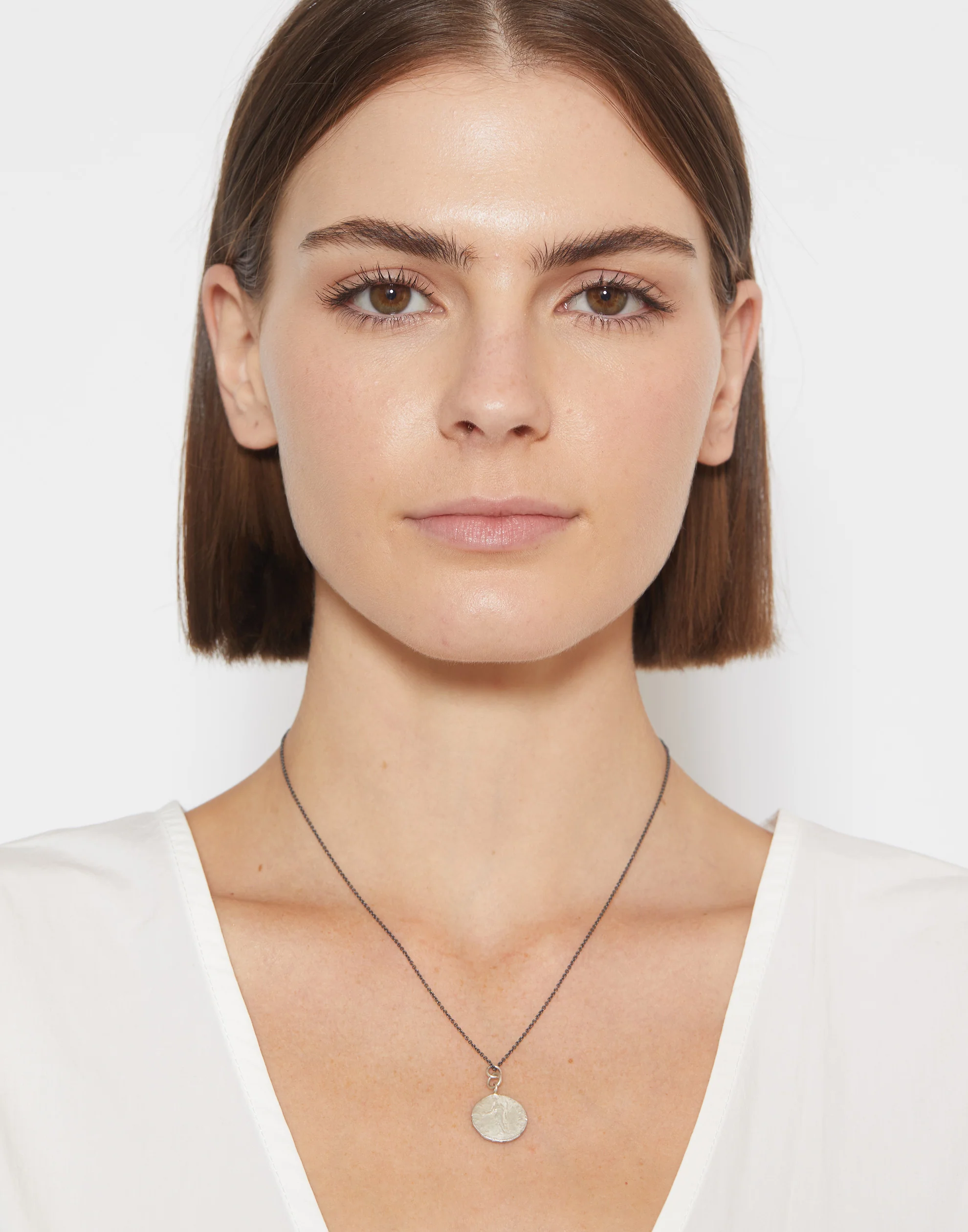 Greek Coin & Oxidised Silver Necklace - Image 3