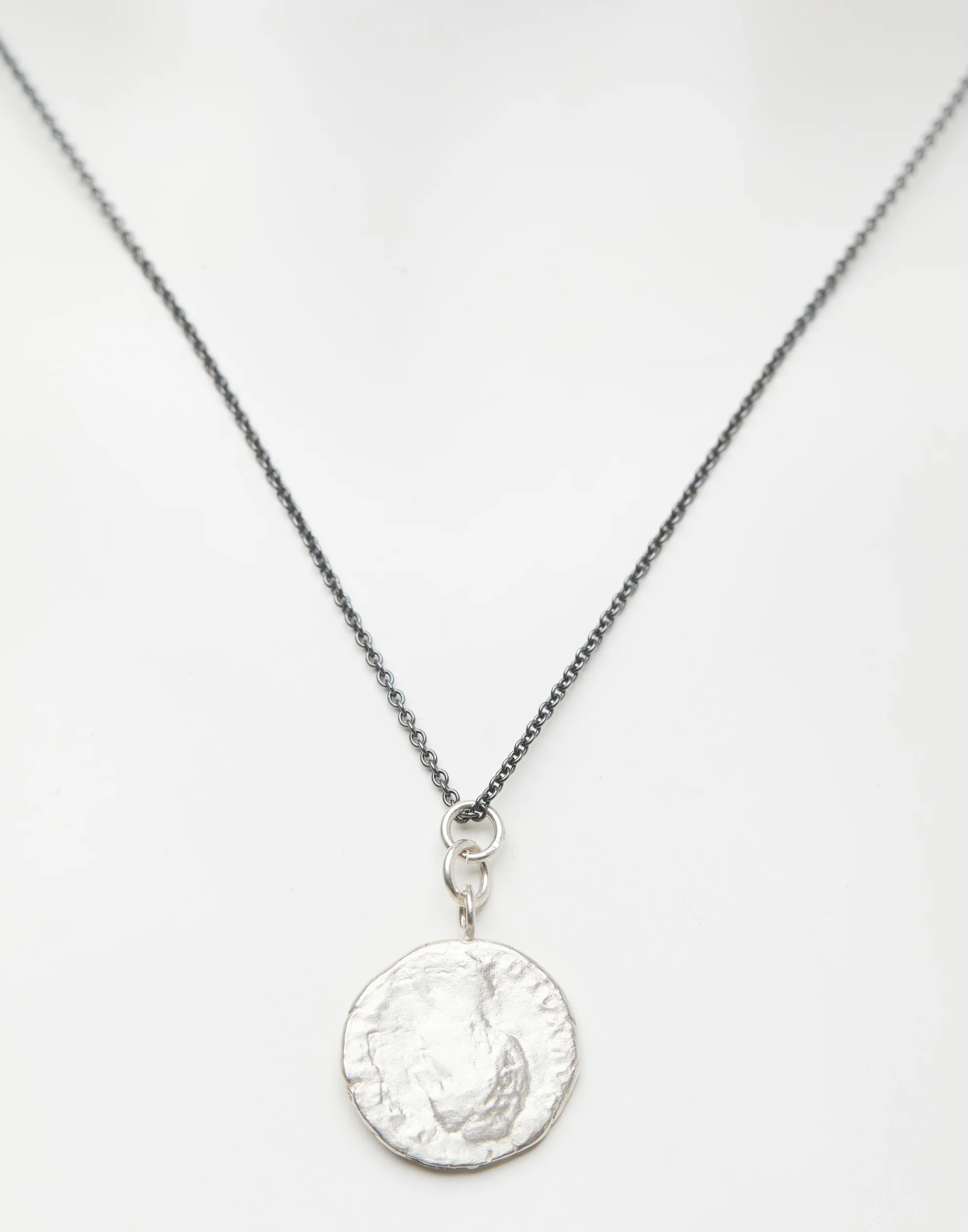 Greek Coin & Oxidised Silver Necklace - Image 5