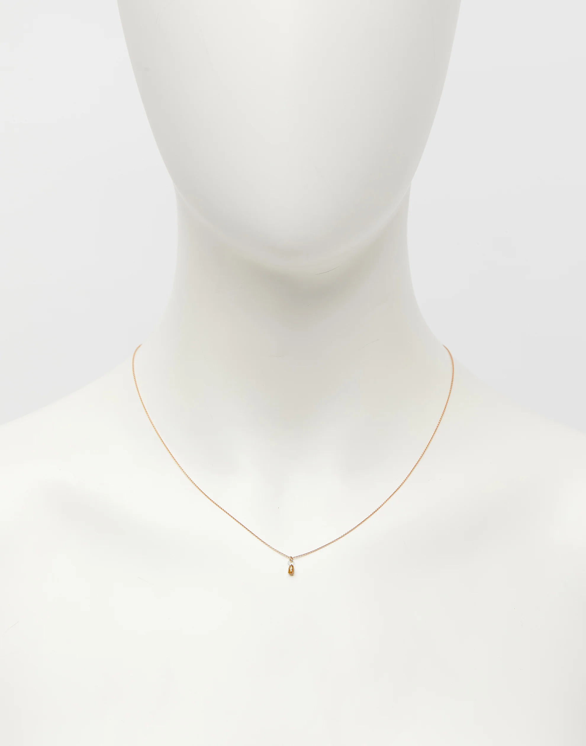 Orange Diamond & Rose Gold Necklace - Image 3