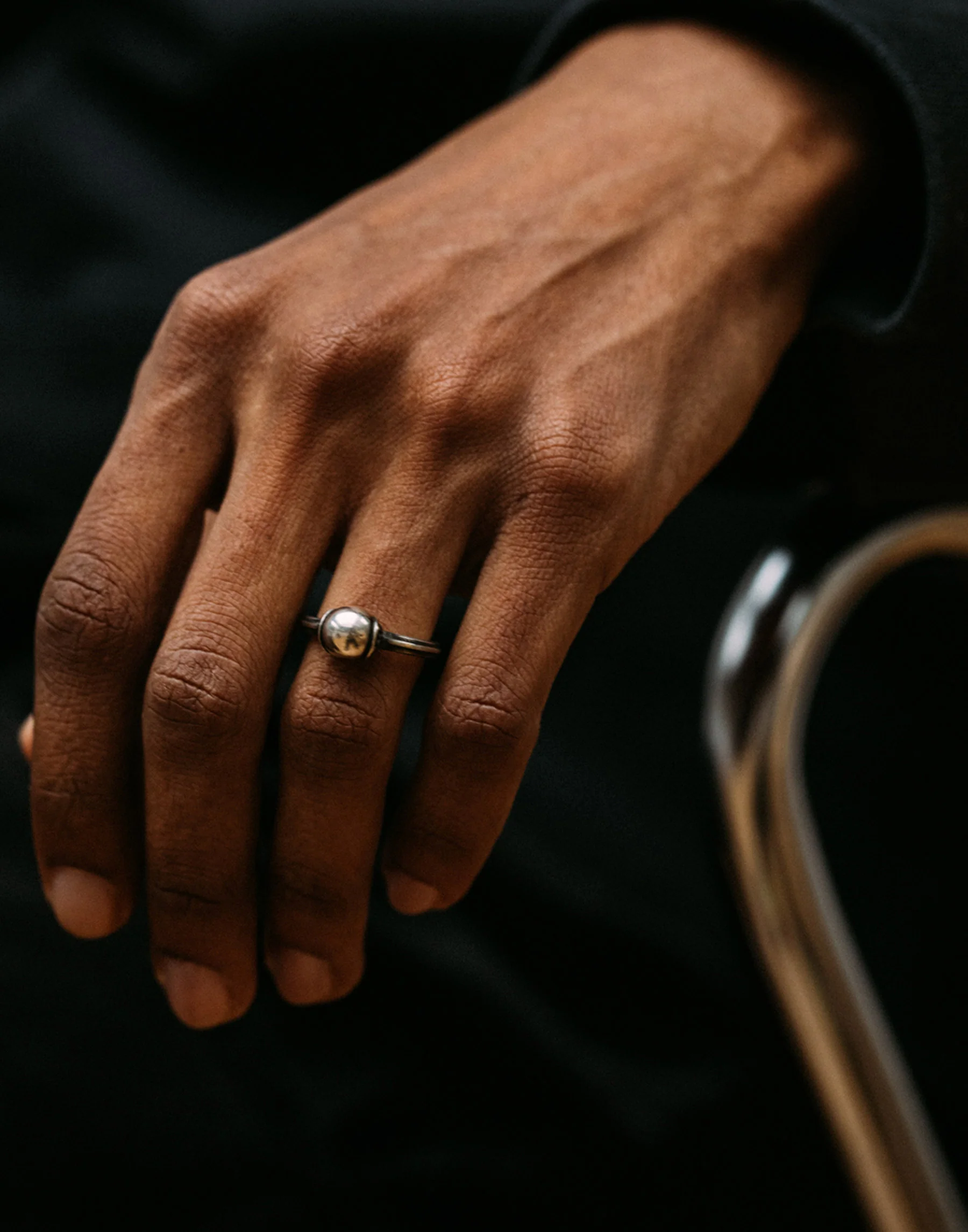 Silver Symbol Pearl Ring - Image 2