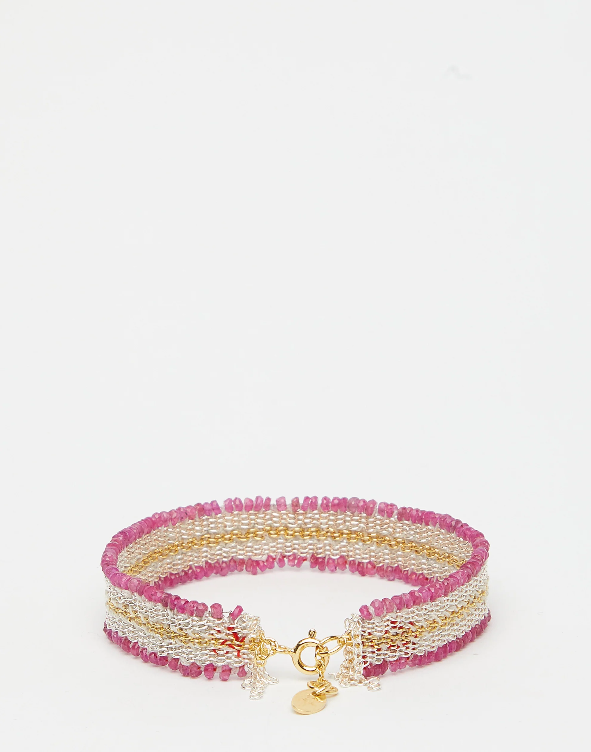 Ruby & Silver Silk Bracelet - Image 4