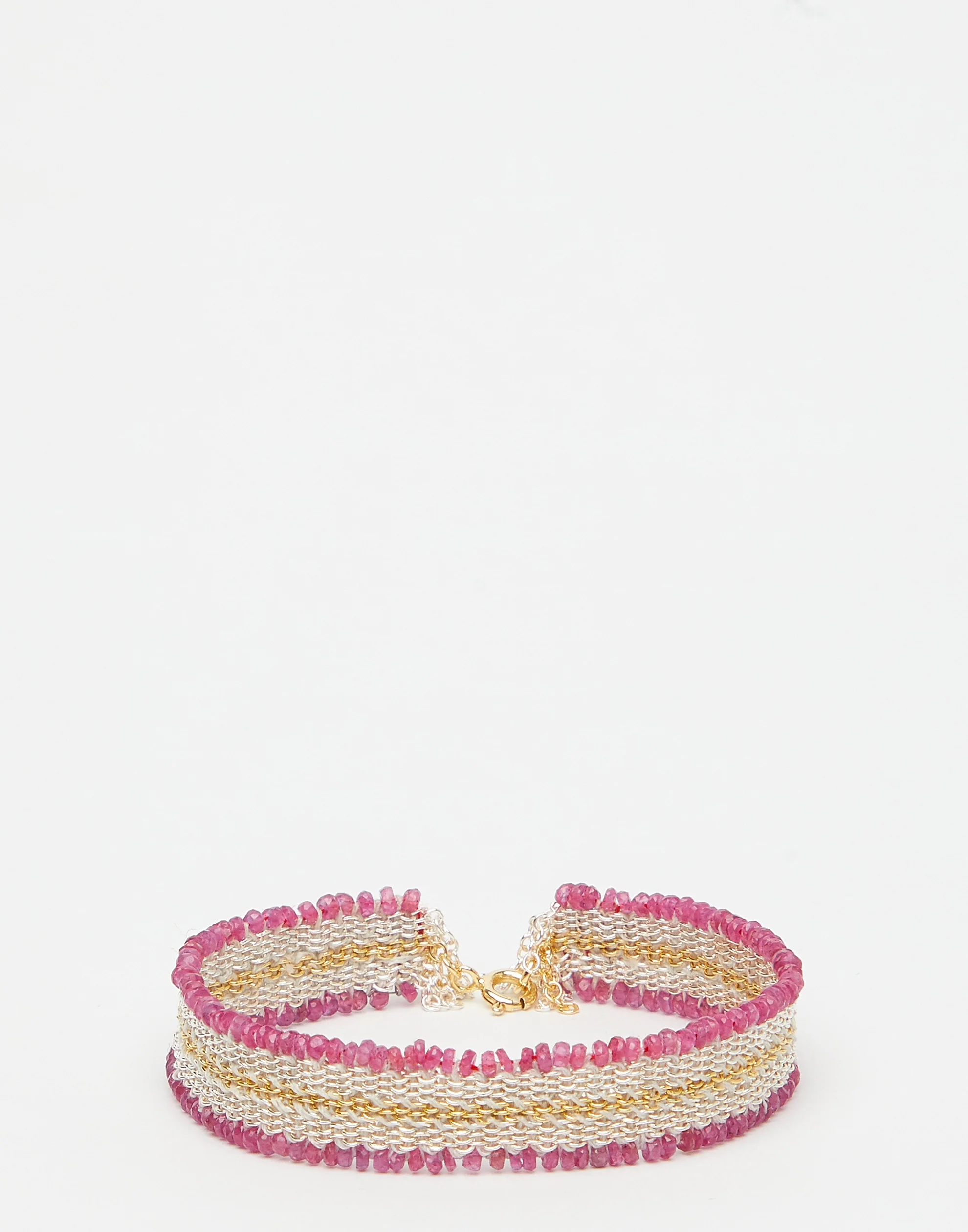 Ruby & Silver Silk Bracelet - Image 5