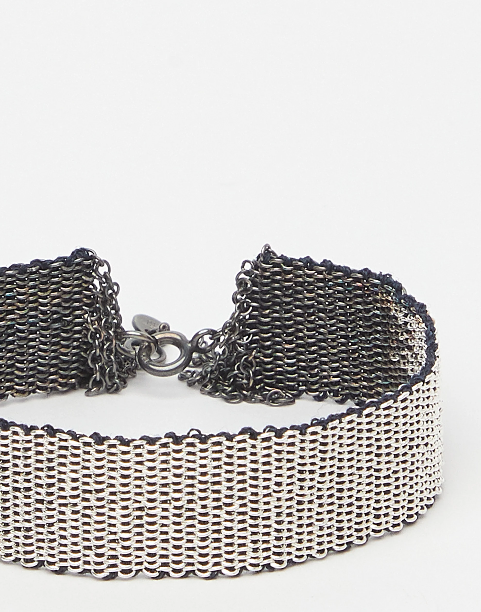 Oxidised Silver & Anthracite Silk Bracelet - Image 3