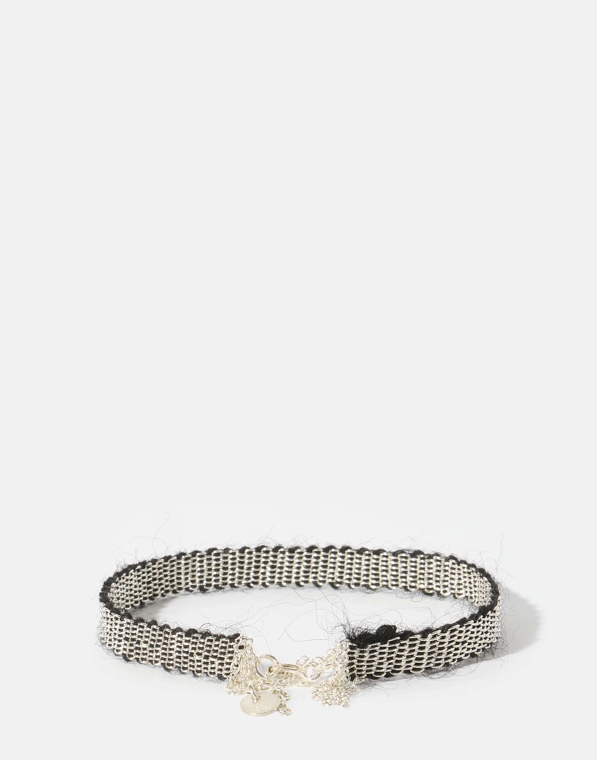 Silver & Black Mohair No. 019.07 Bracelet - Image 3
