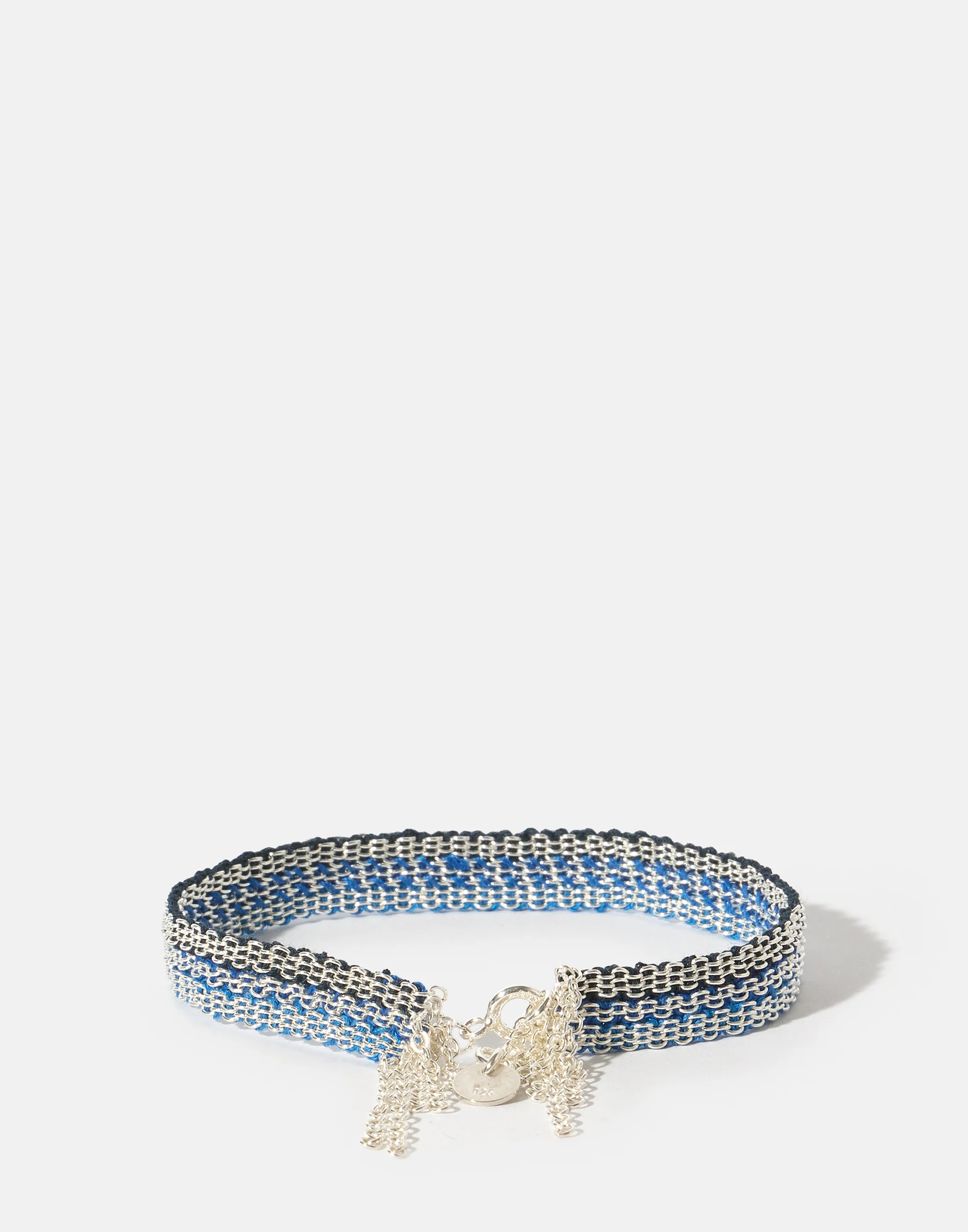 Silver & Blue Silk No. 018.08 Bracelet - Image 4