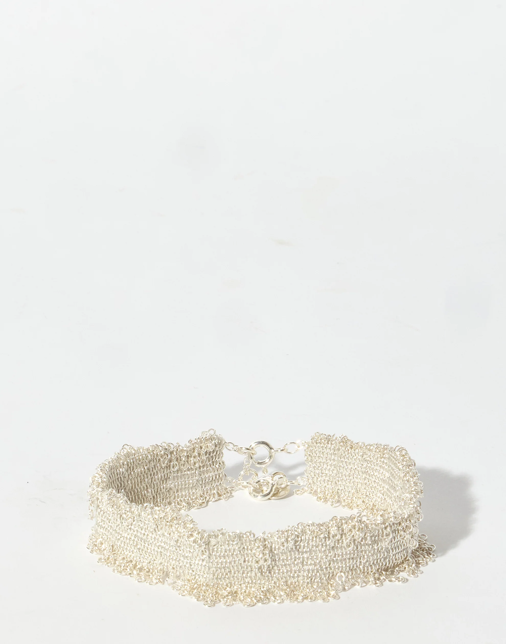 Silver & Light Grey Silk No. 019.88 Bracelet