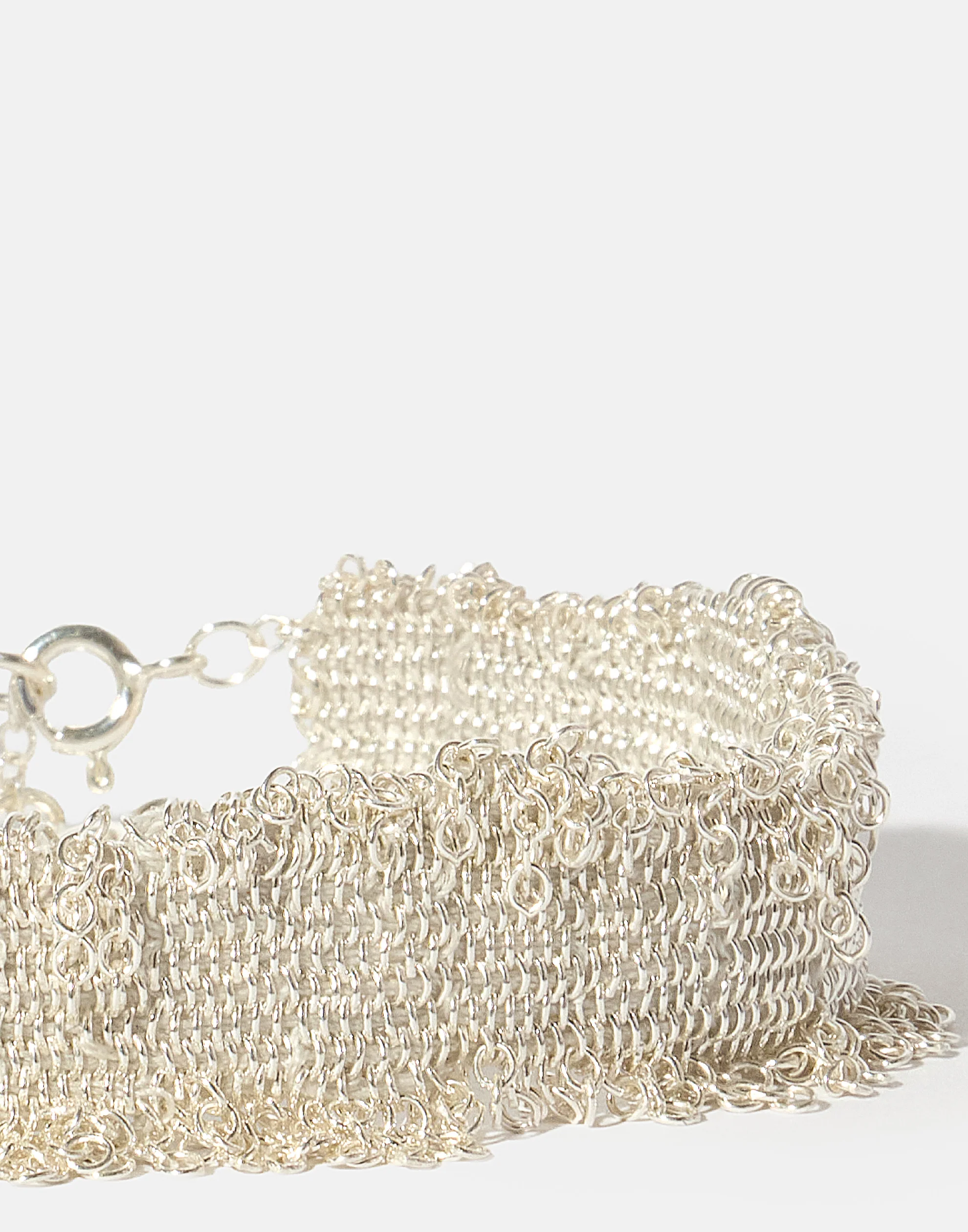 Silver & Light Grey Silk No. 019.88 Bracelet - Image 2