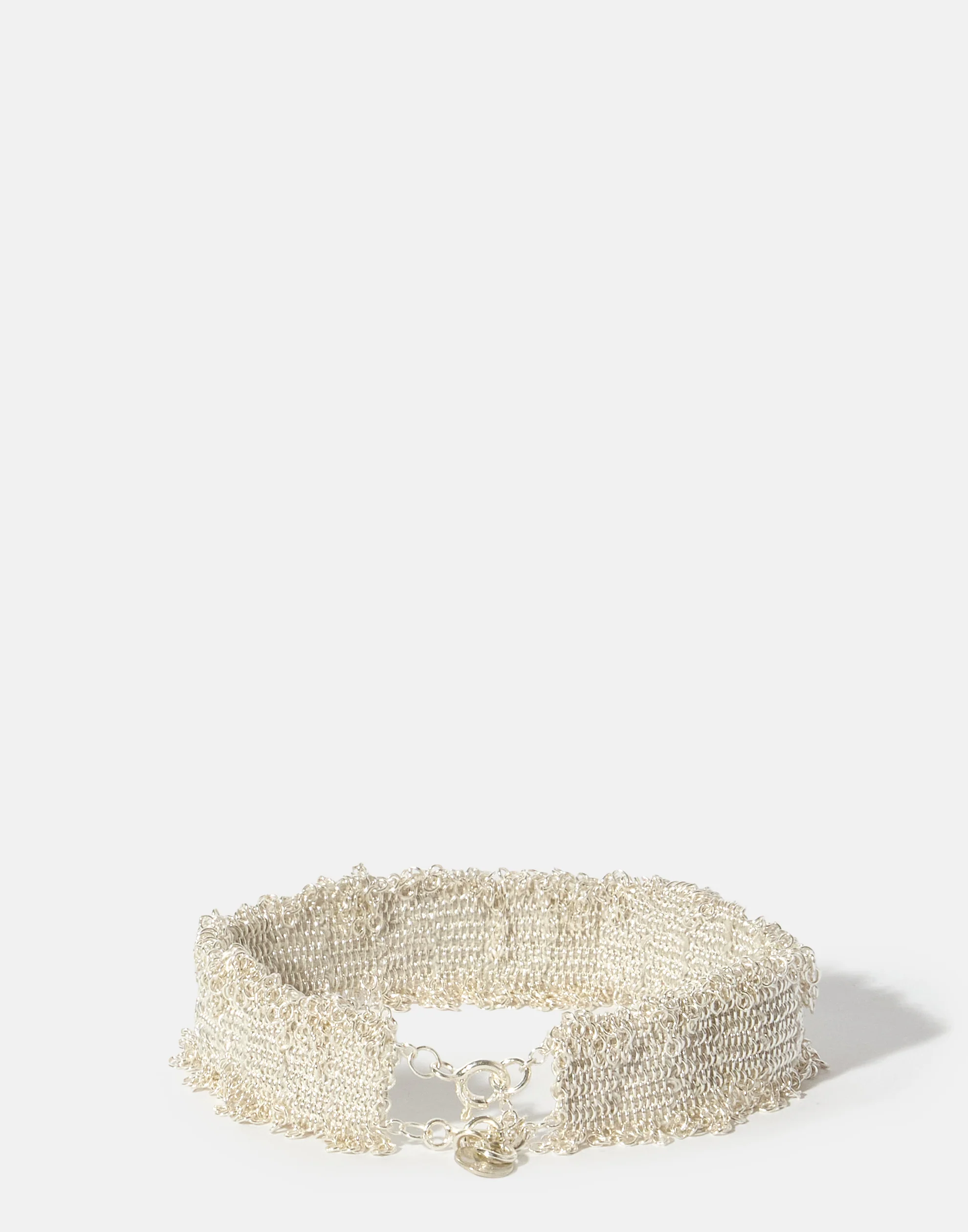 Silver & Light Grey Silk No. 019.88 Bracelet - Image 3