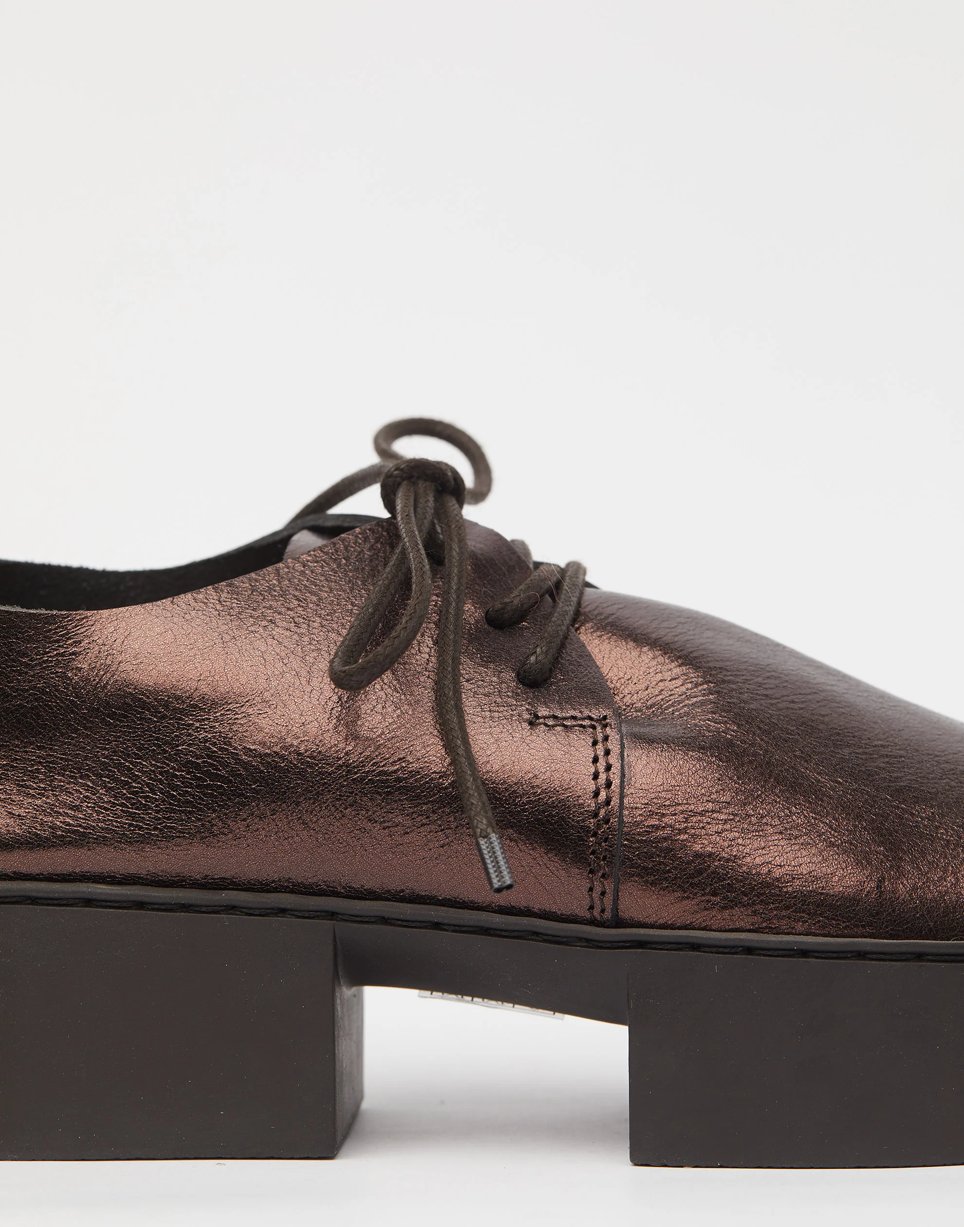 Copper Leather Lace Up Monitor Shoes - Image 4