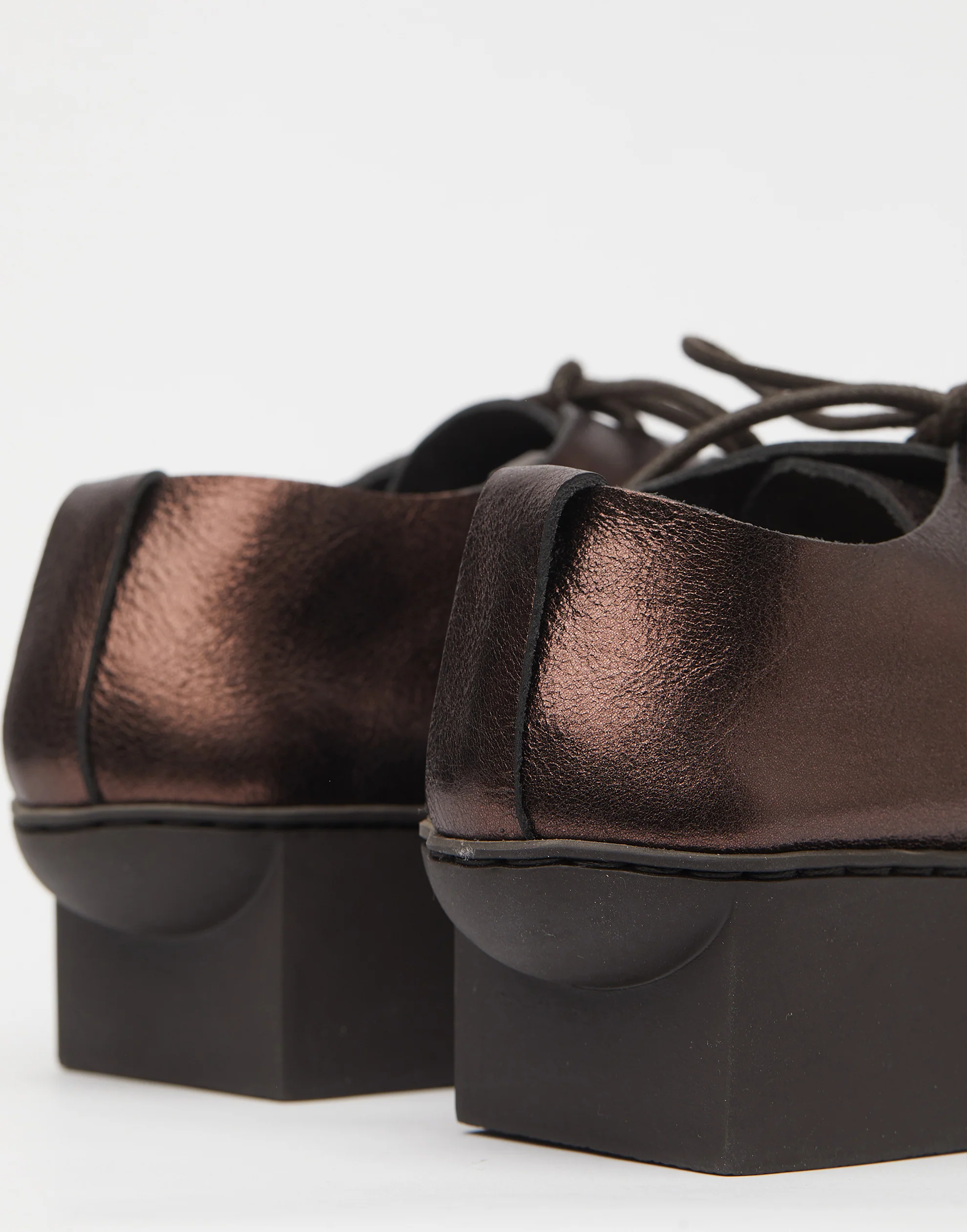 Copper Leather Lace Up Monitor Shoes - Image 5