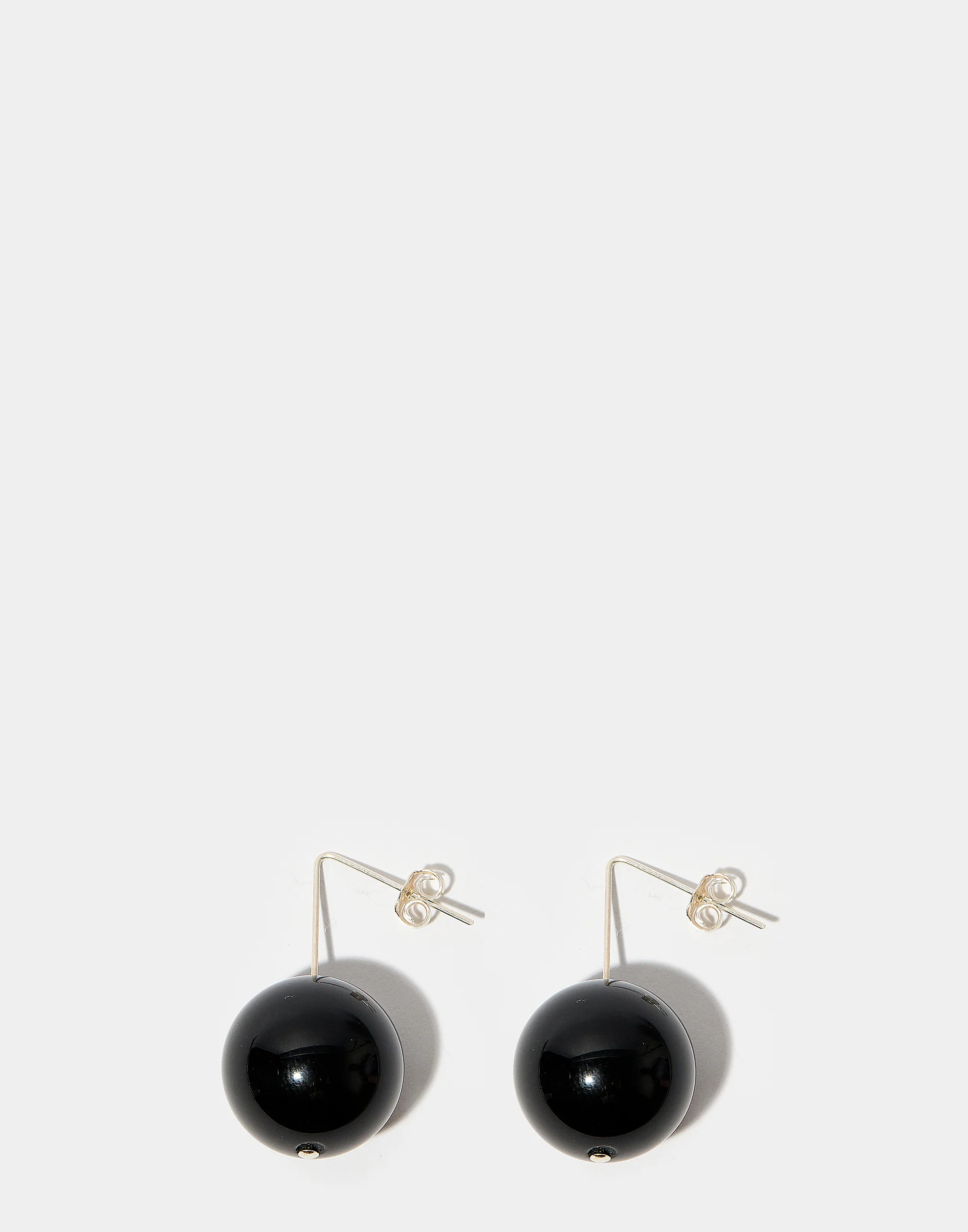 Black Onyx & Silver Felicity Earrings