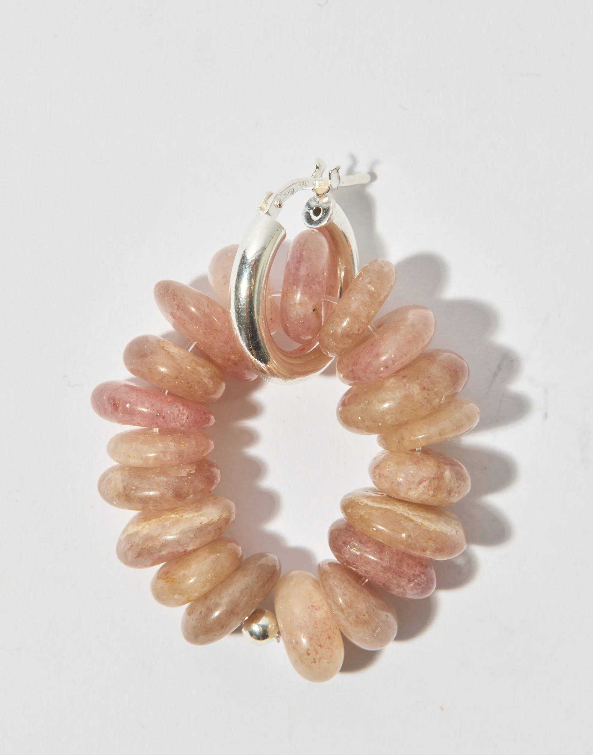 Cherry Quartz & Silver Delphine Earrings - Image 4