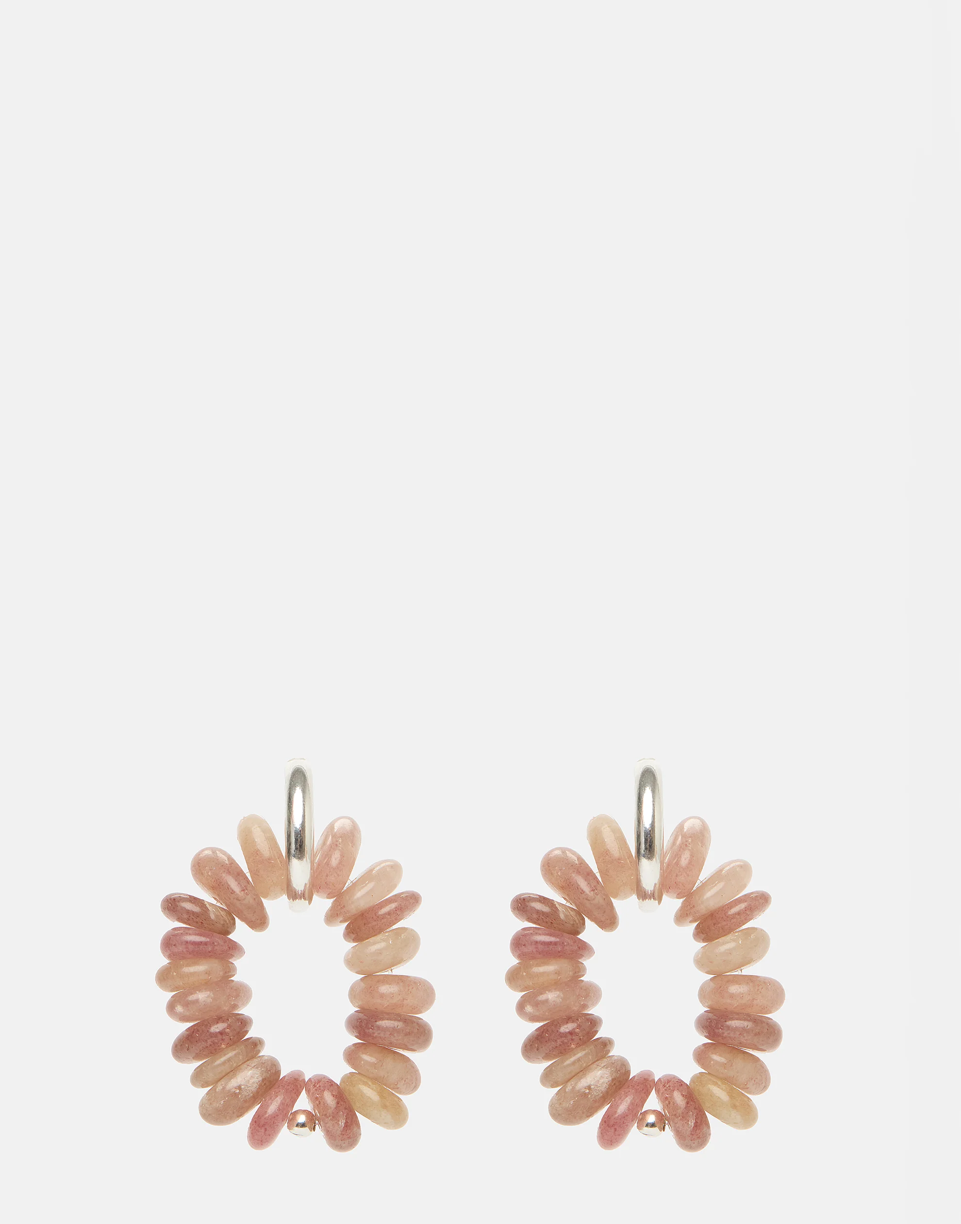 Cherry Quartz & Silver Delphine Earrings - Image 5