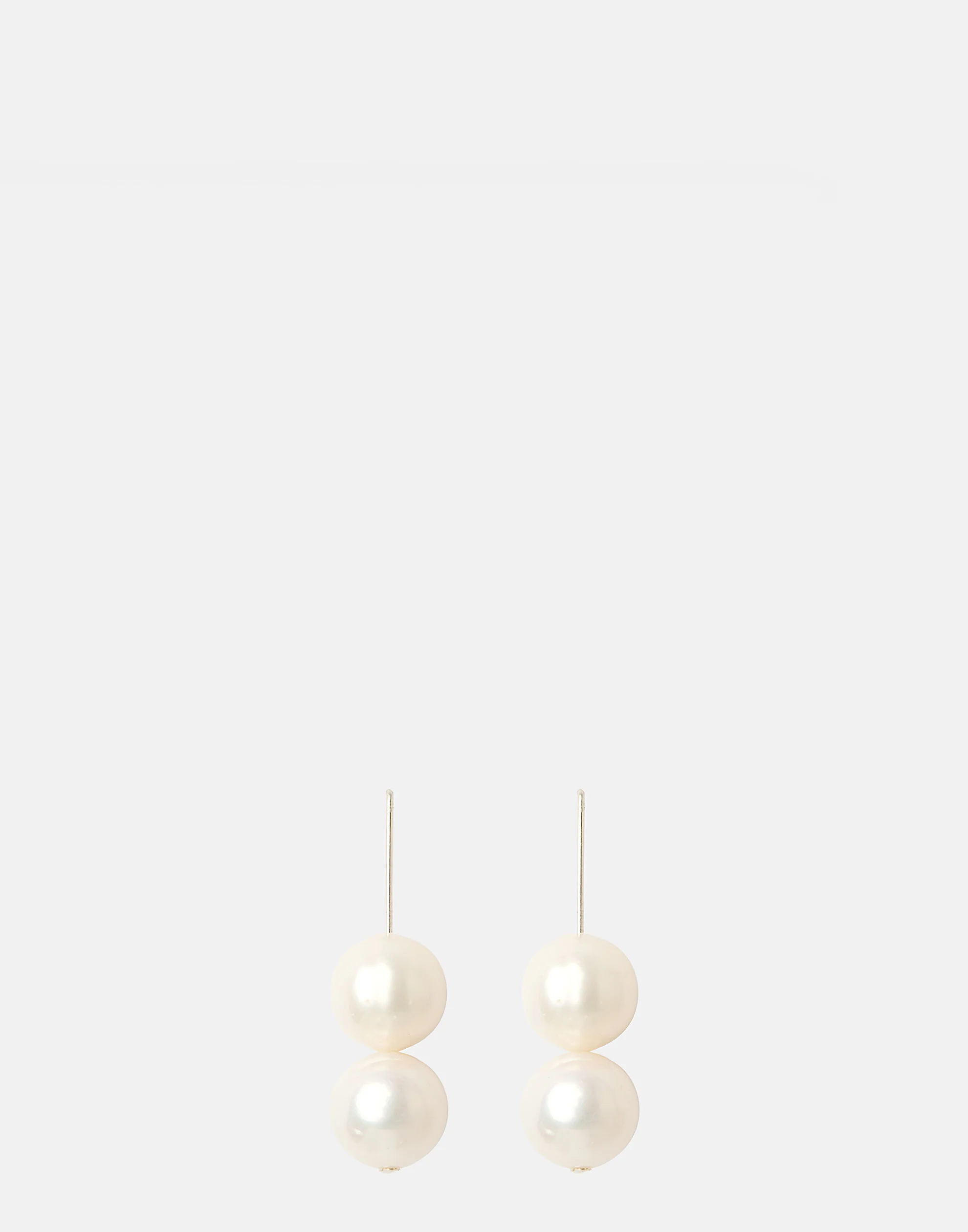 Freshwater Pearl & Silver Henri Earrings - Image 2