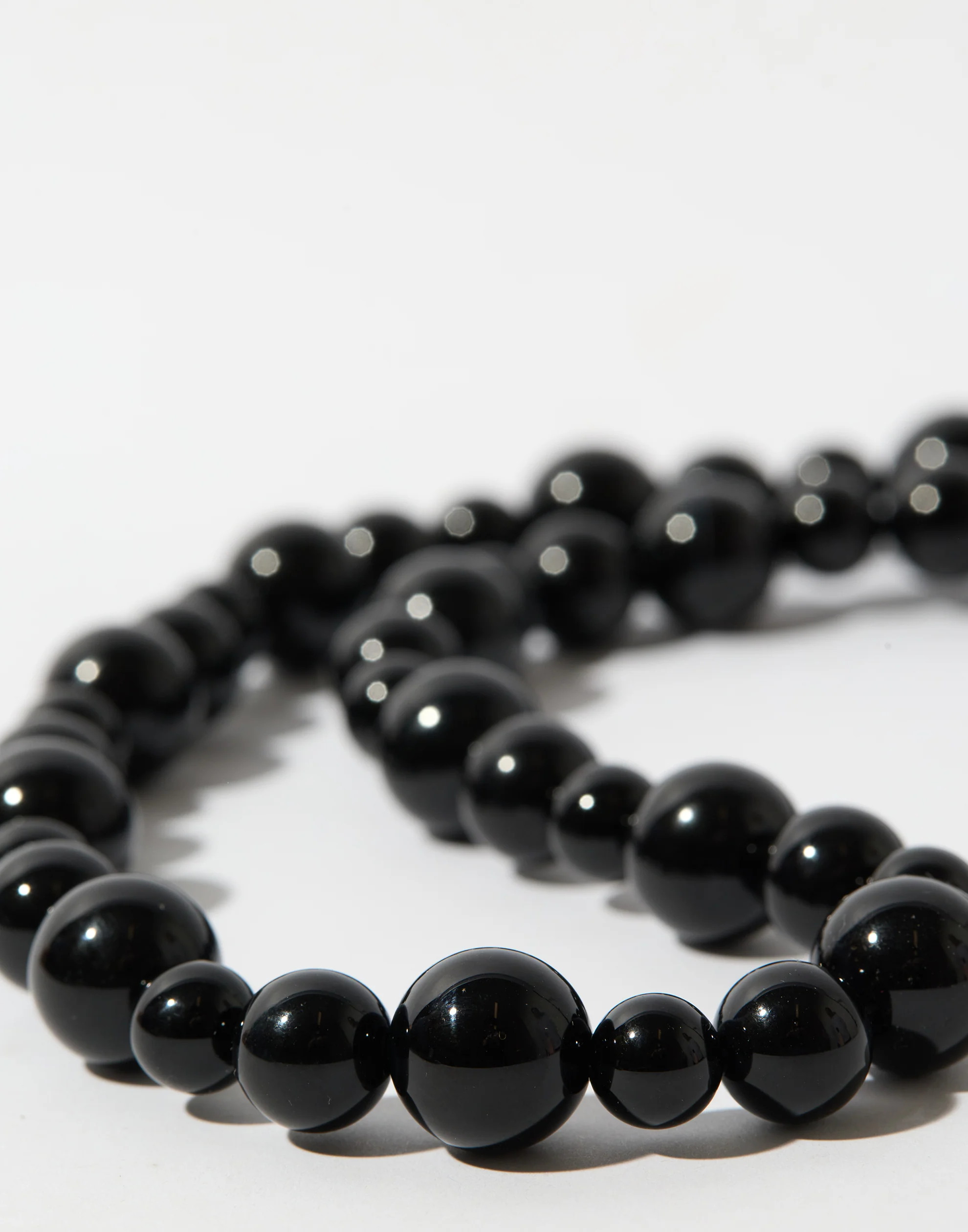 Onyx & Silver Louie Necklace - Image 5