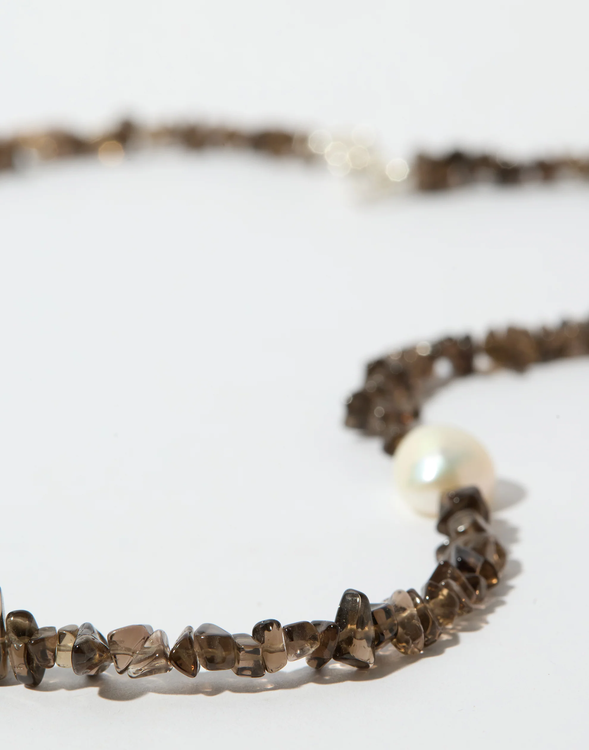 Smoky Quartz & Silver Cassandra Necklace - Image 2