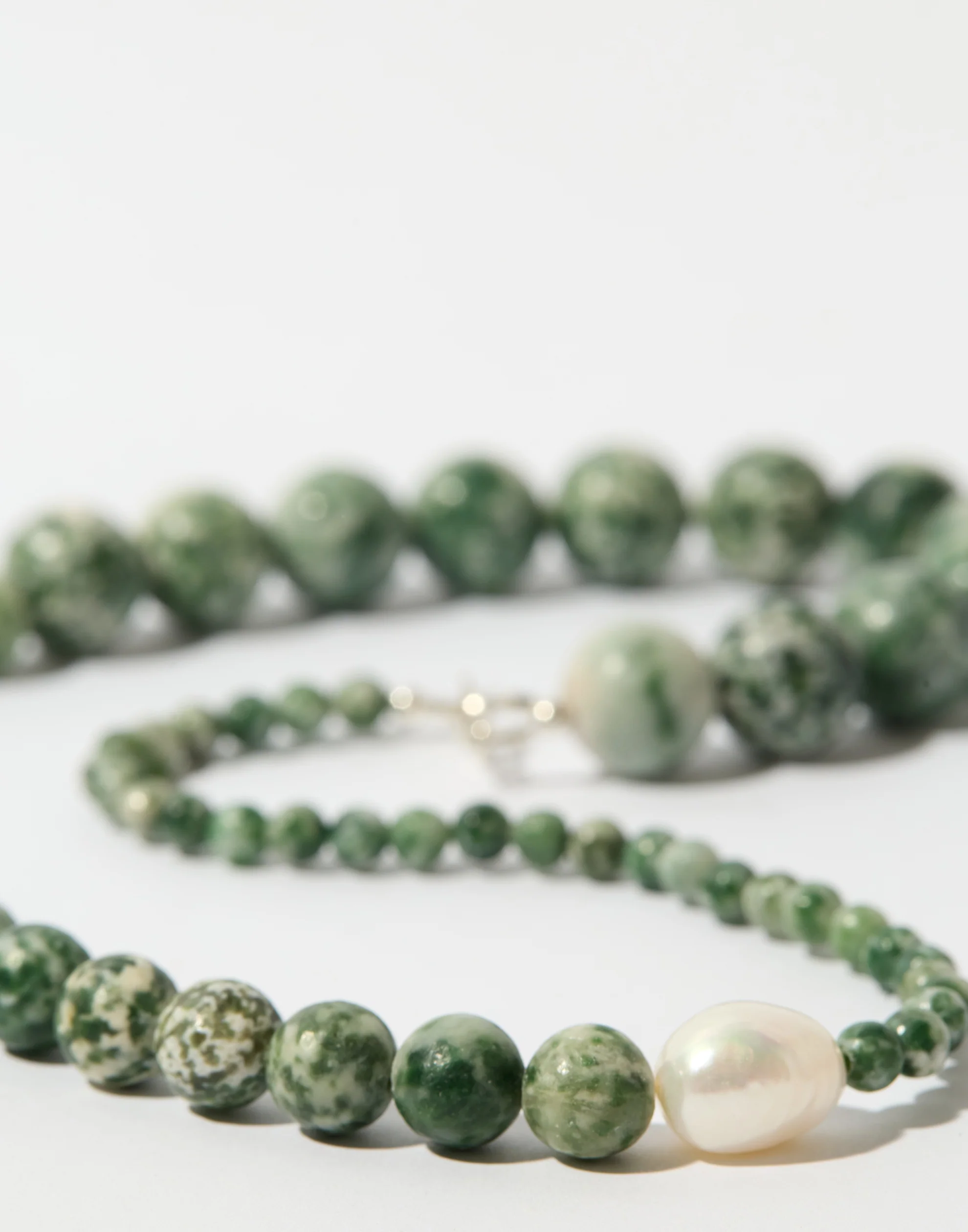 Spotted Jasper & Silver Devon Necklace - Image 4