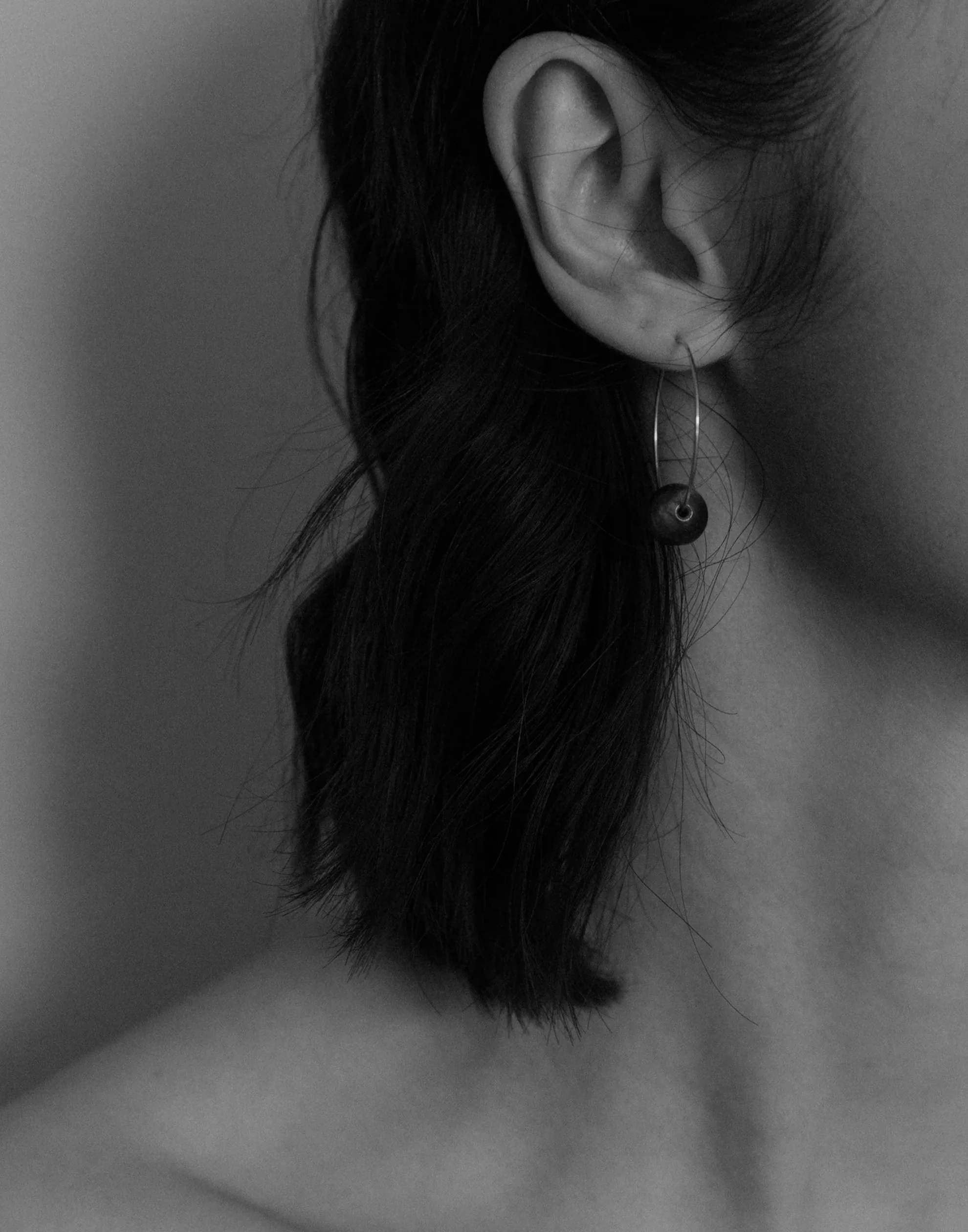 Tiger Eye & Silver Fern Hoop Earrings - Image 2