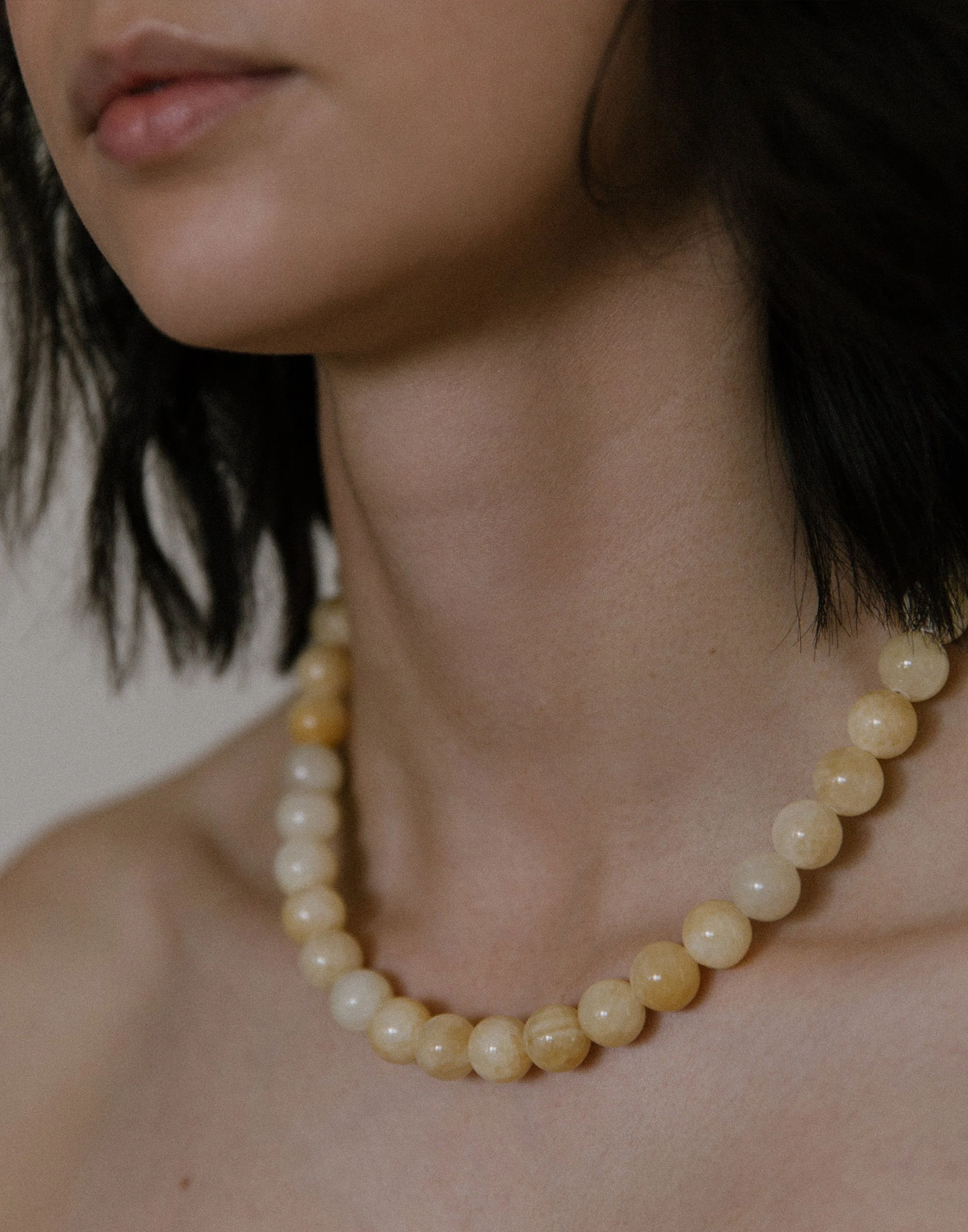 Yellow Calcite & Silver Daphne Necklace - Image 3
