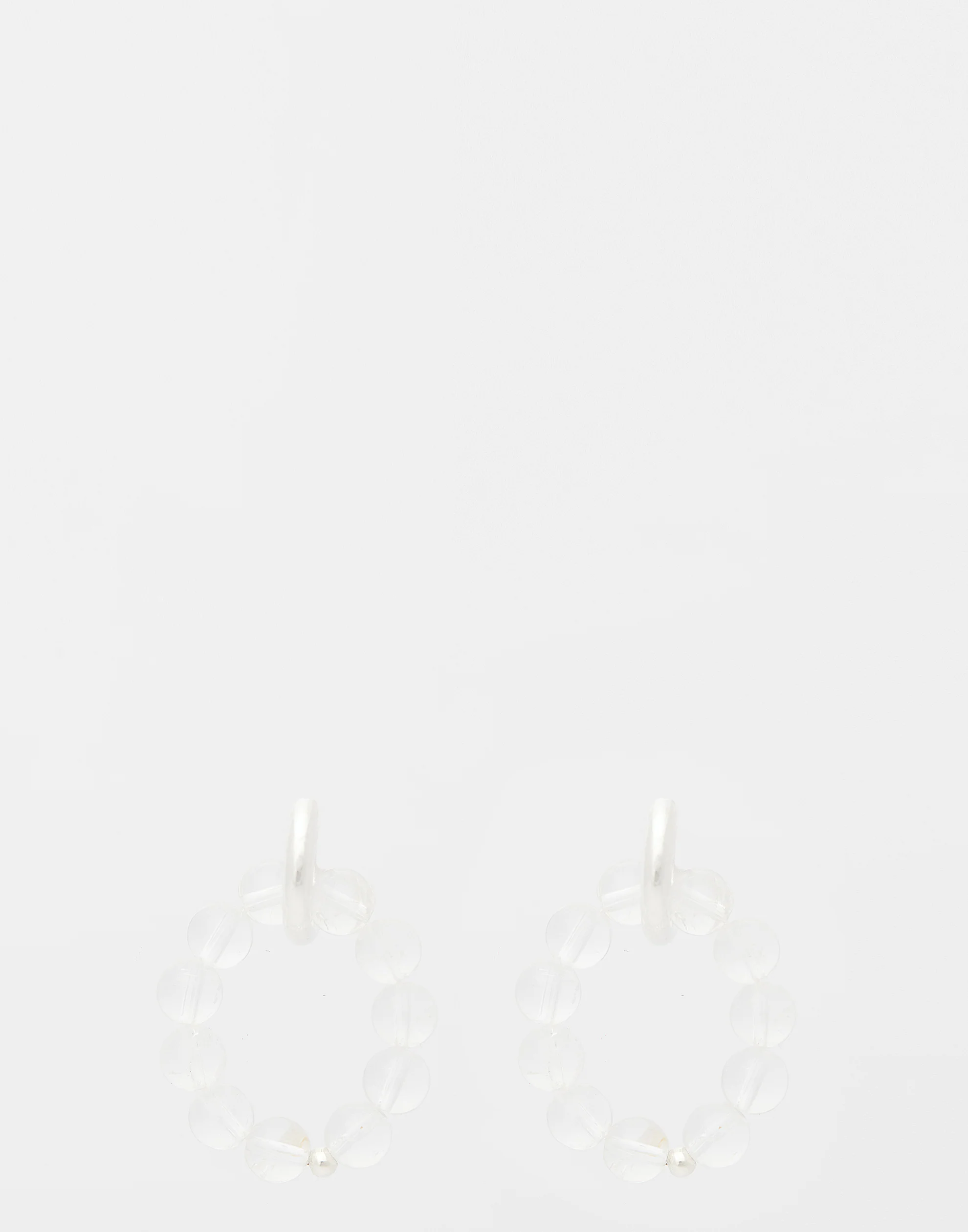 Clear Quartz & Silver Eva Earrings - Image 3