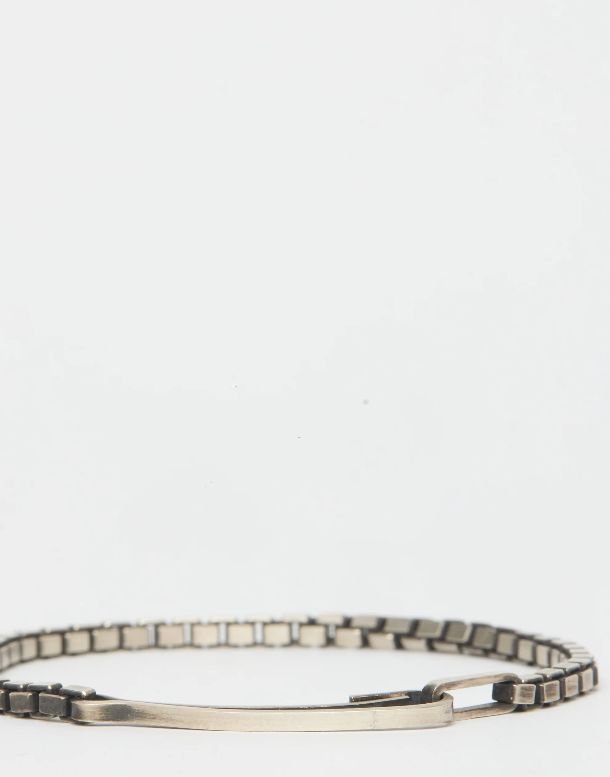Silver Box Chain Snap Link Bracelet - Image 3