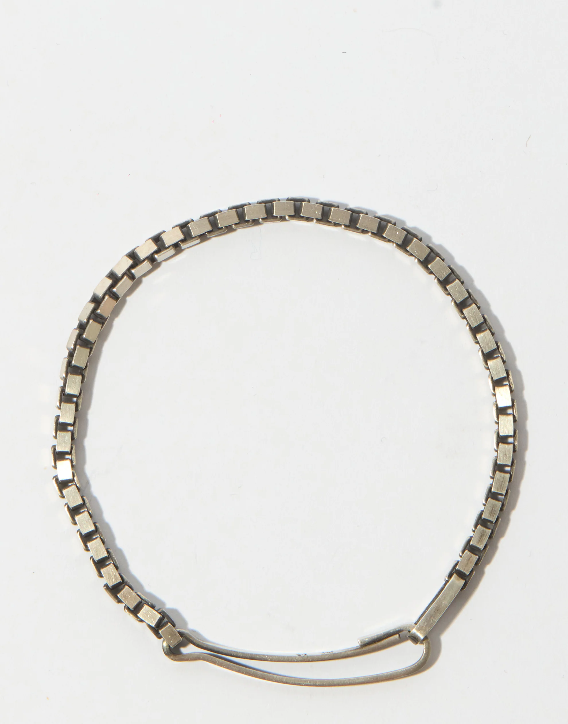 Silver Box Chain Snap Link Bracelet - Image 5