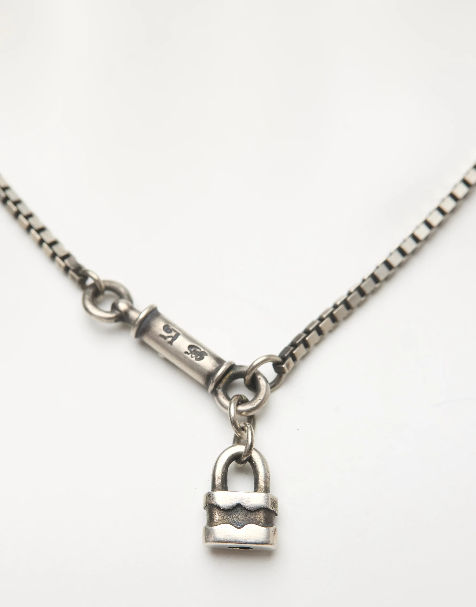 Silver Lock Symbol Necklace - Image 4