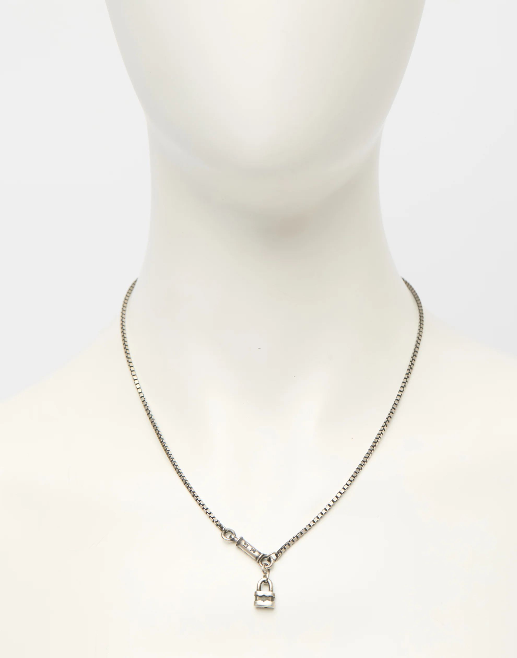 Silver Lock Symbol Necklace - Image 5