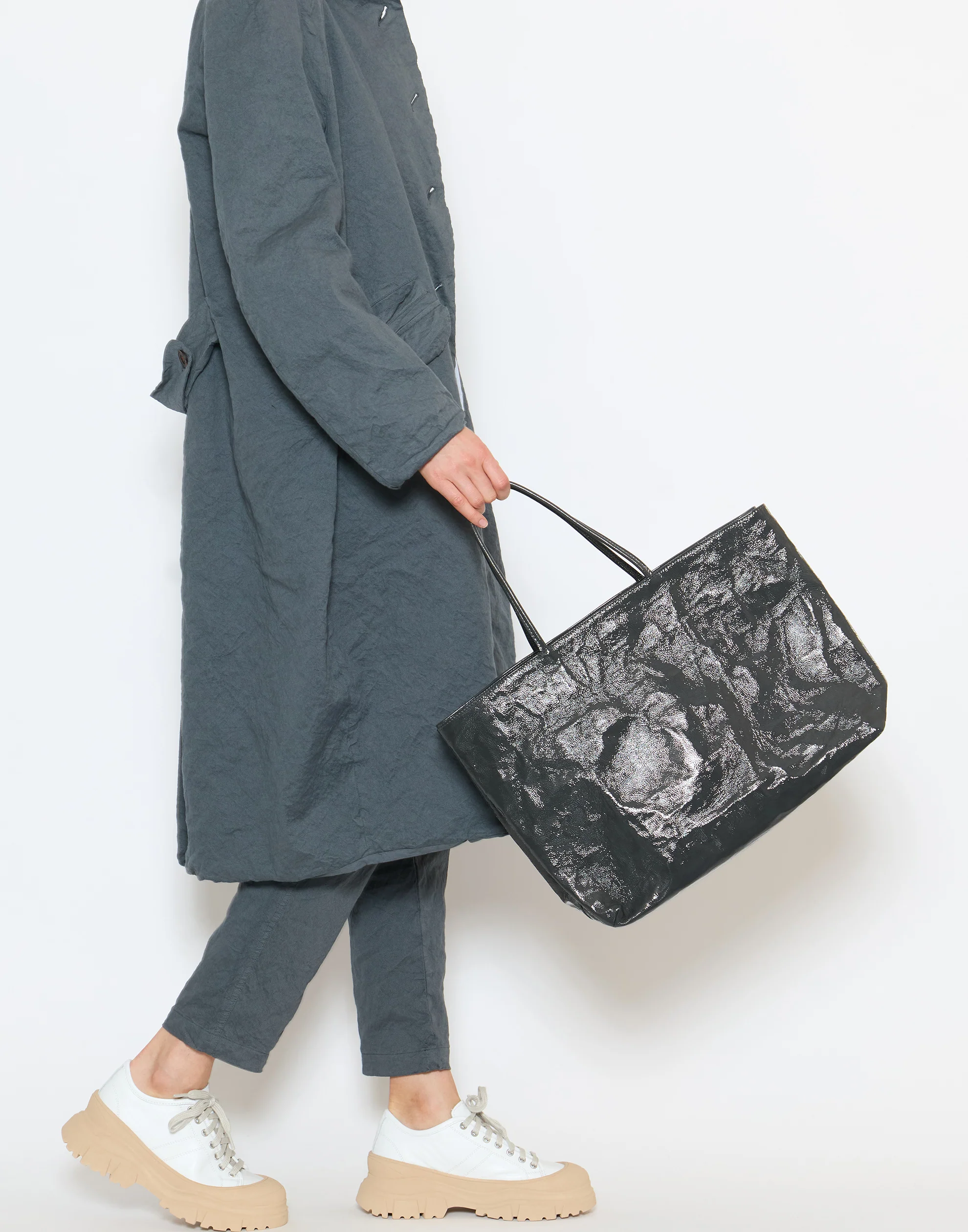 Asfalto Naplak Leather Big City Shopper Bag - Image 9