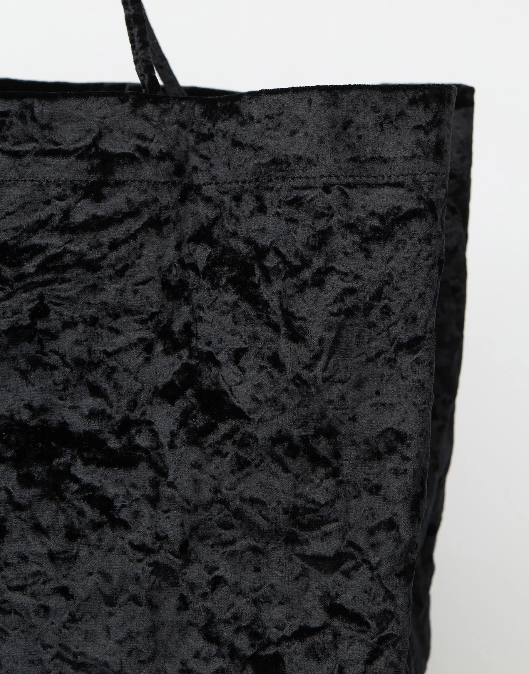 Black Velvet Maxi Tote Bag - Image 4