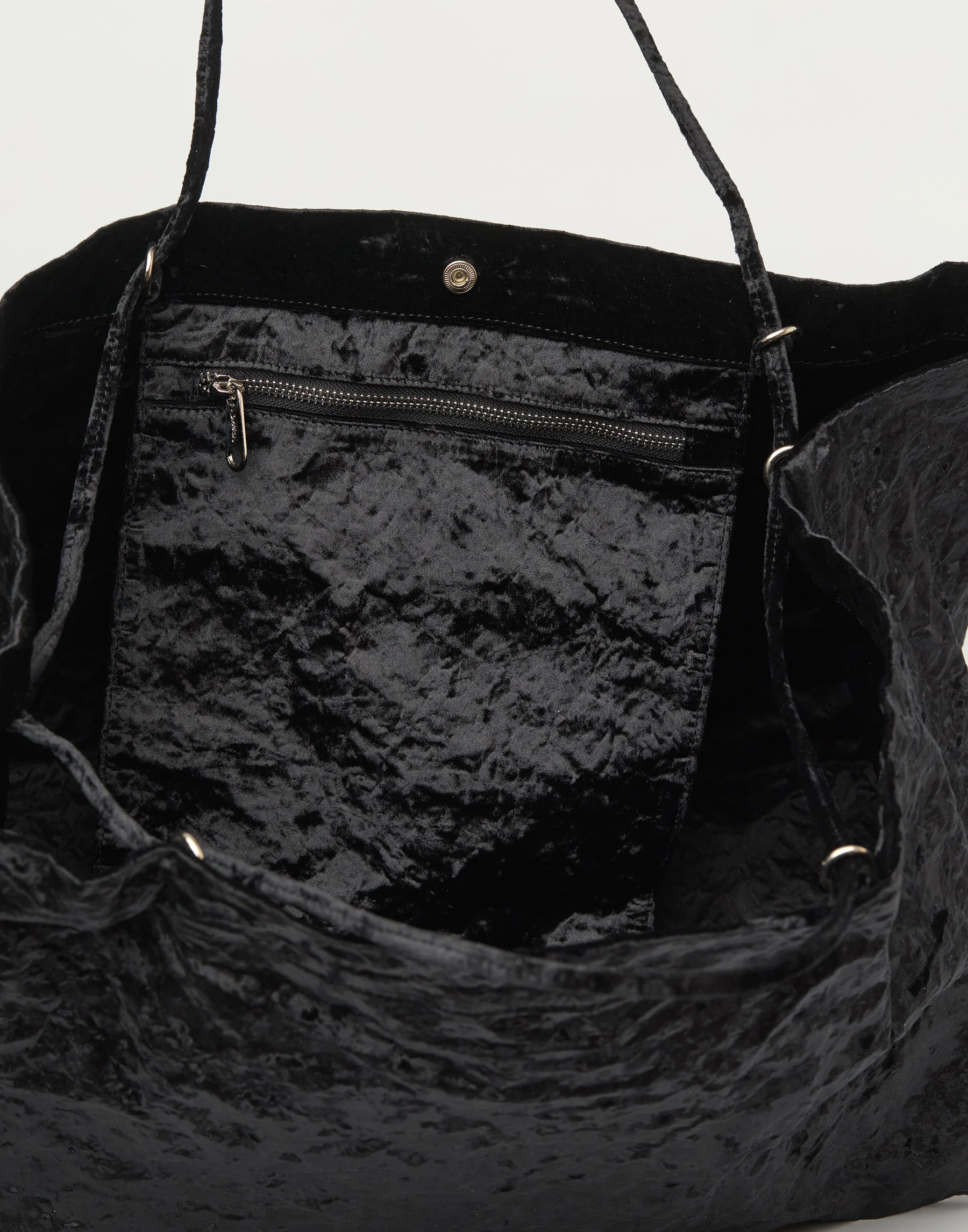 Black Velvet Maxi Tote Bag - Image 5