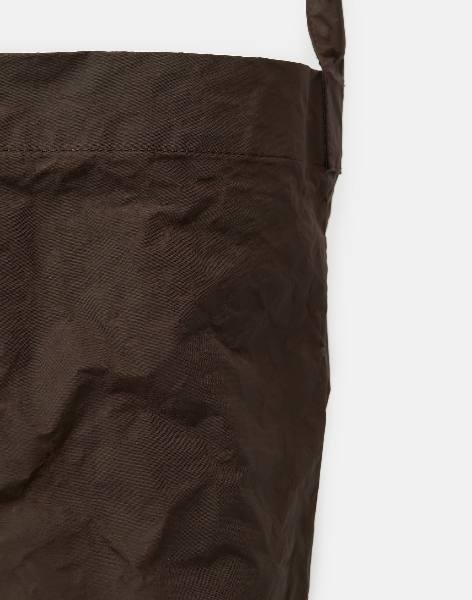 Dark Brown Nylon Big Tube Bag - Image 7