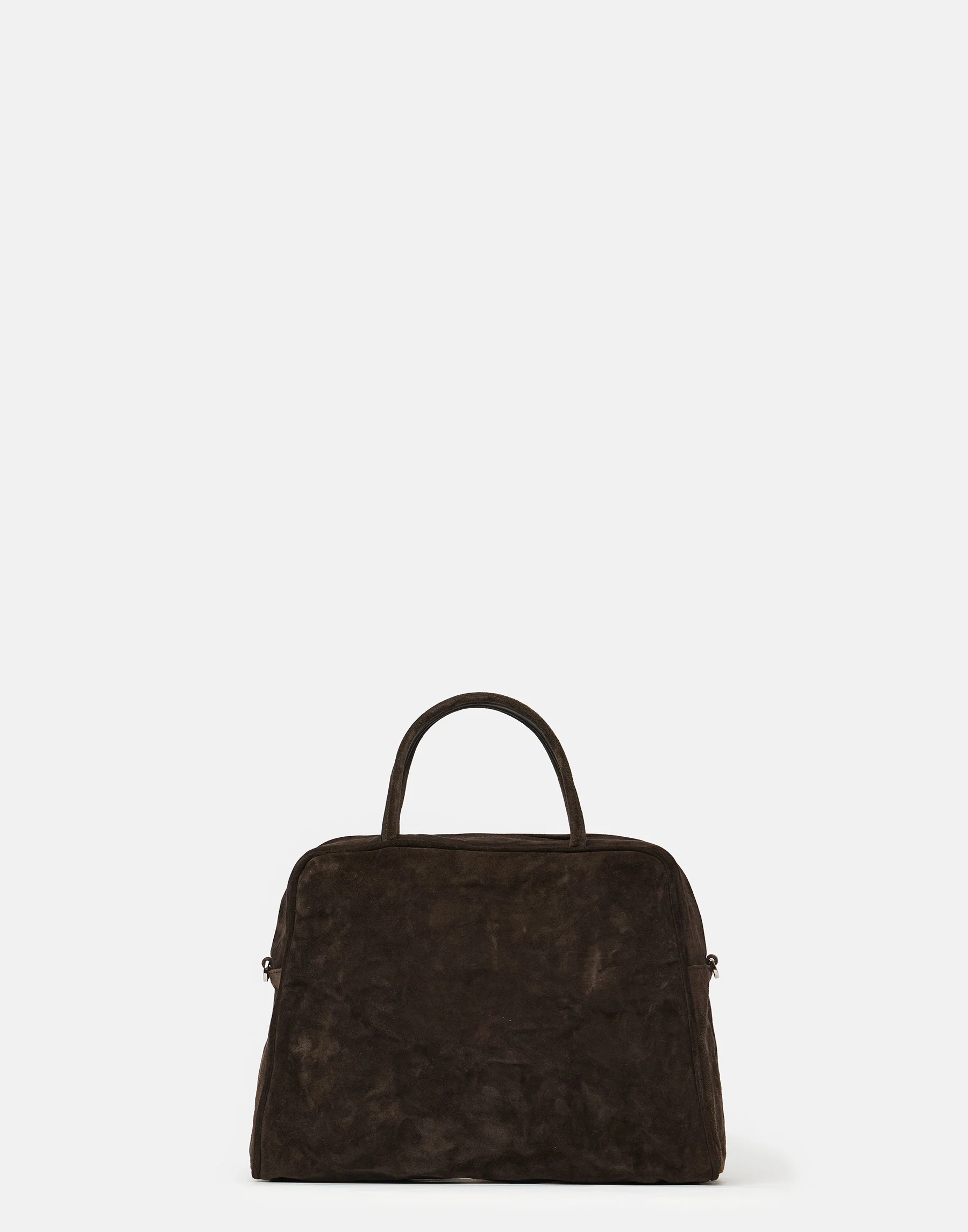Dark Brown Suede Leather Big Tilda Bag - Image 2