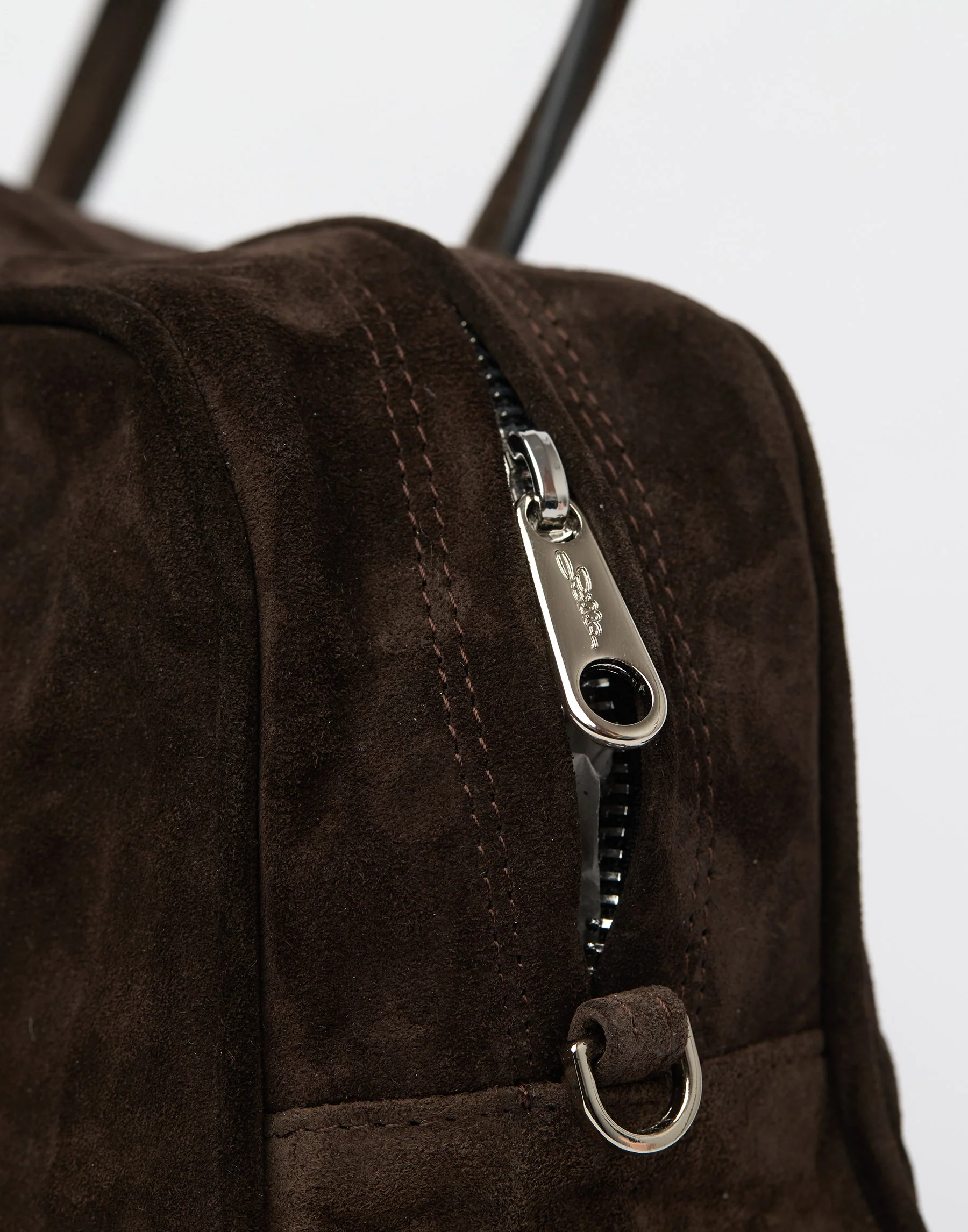 Dark Brown Suede Leather Big Tilda Bag - Image 5