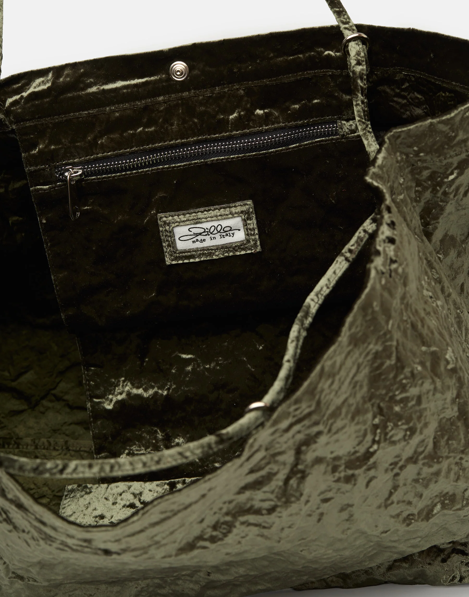 Khaki Velvet Maxi Tote Bag - Image 3