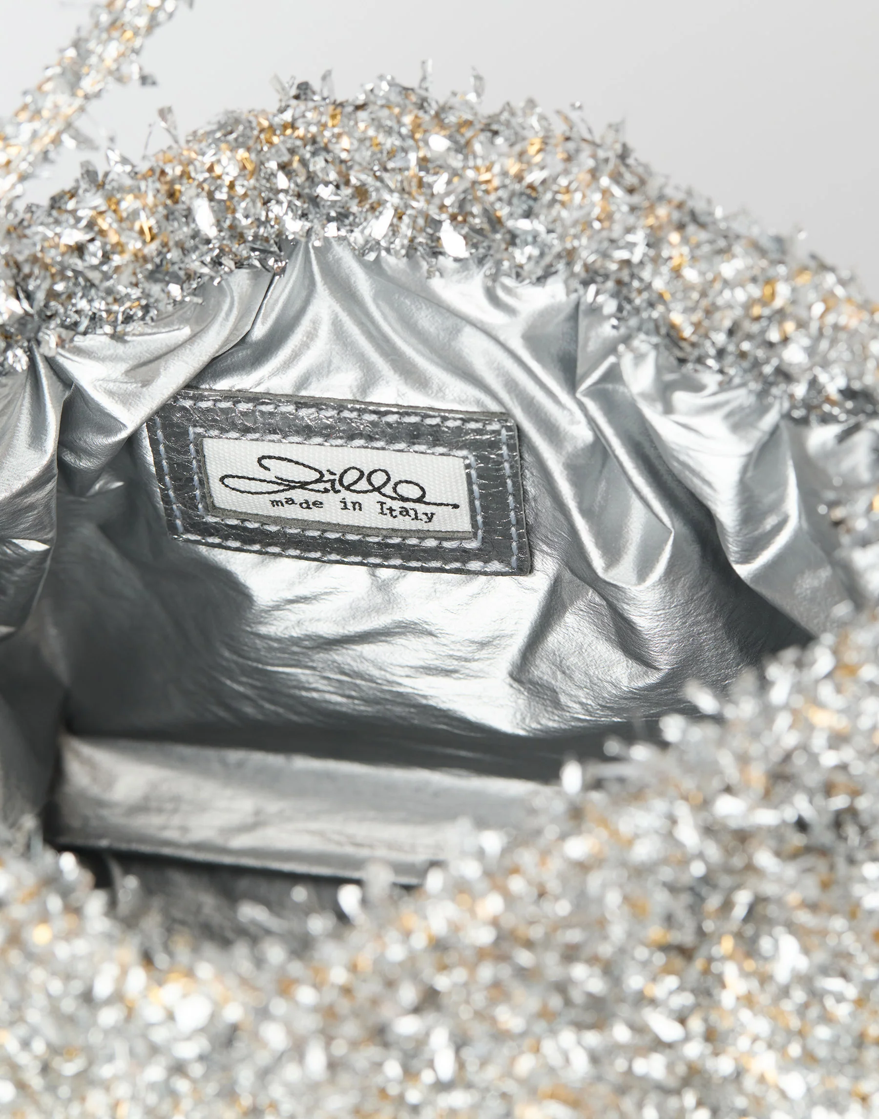 Silver & Gold Lametta Pillow Bag - Image 7